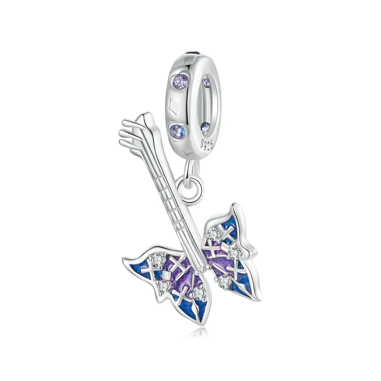 pandora style butterfly bass pendant scc2764