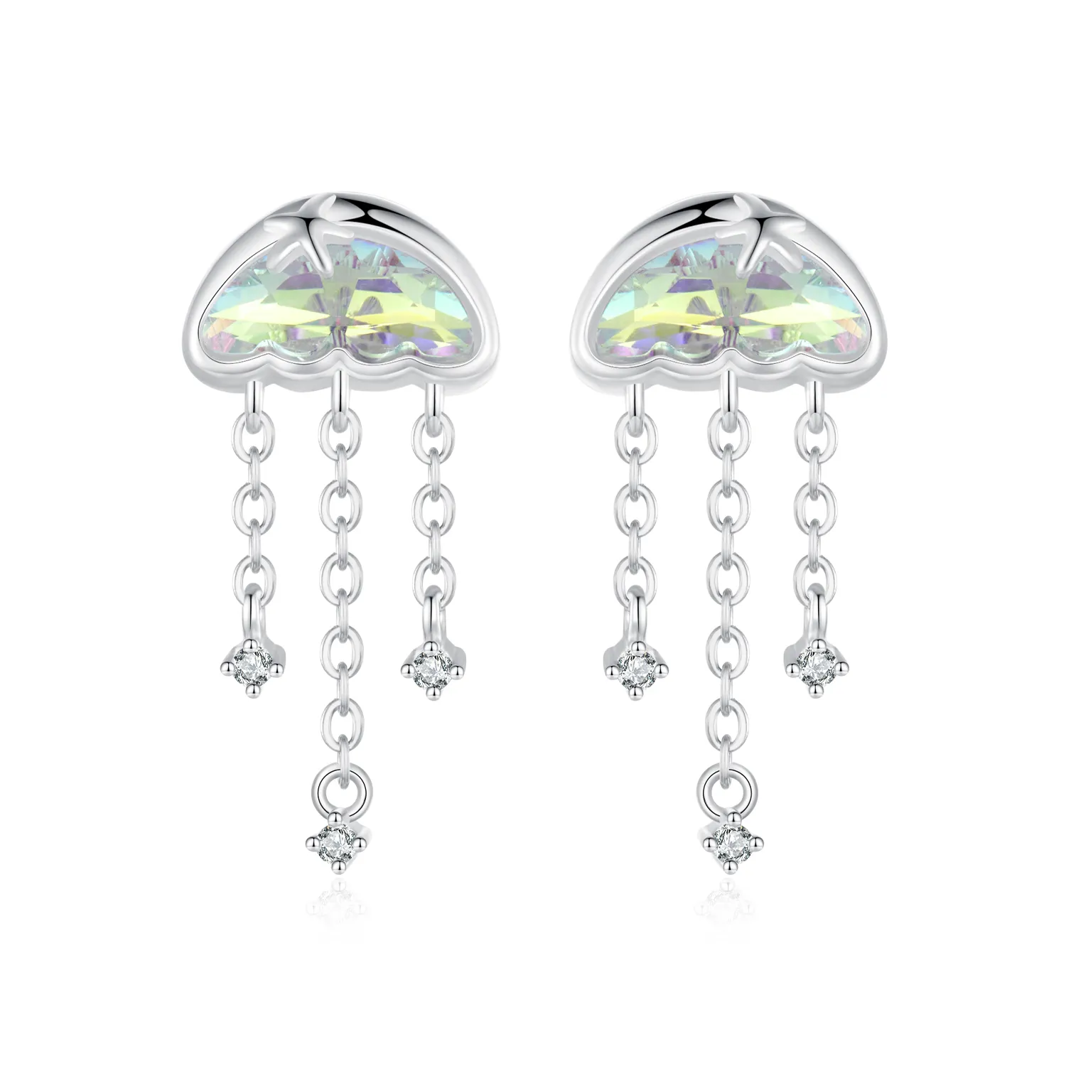 pandora style colorful jellyfish earrings sce1742