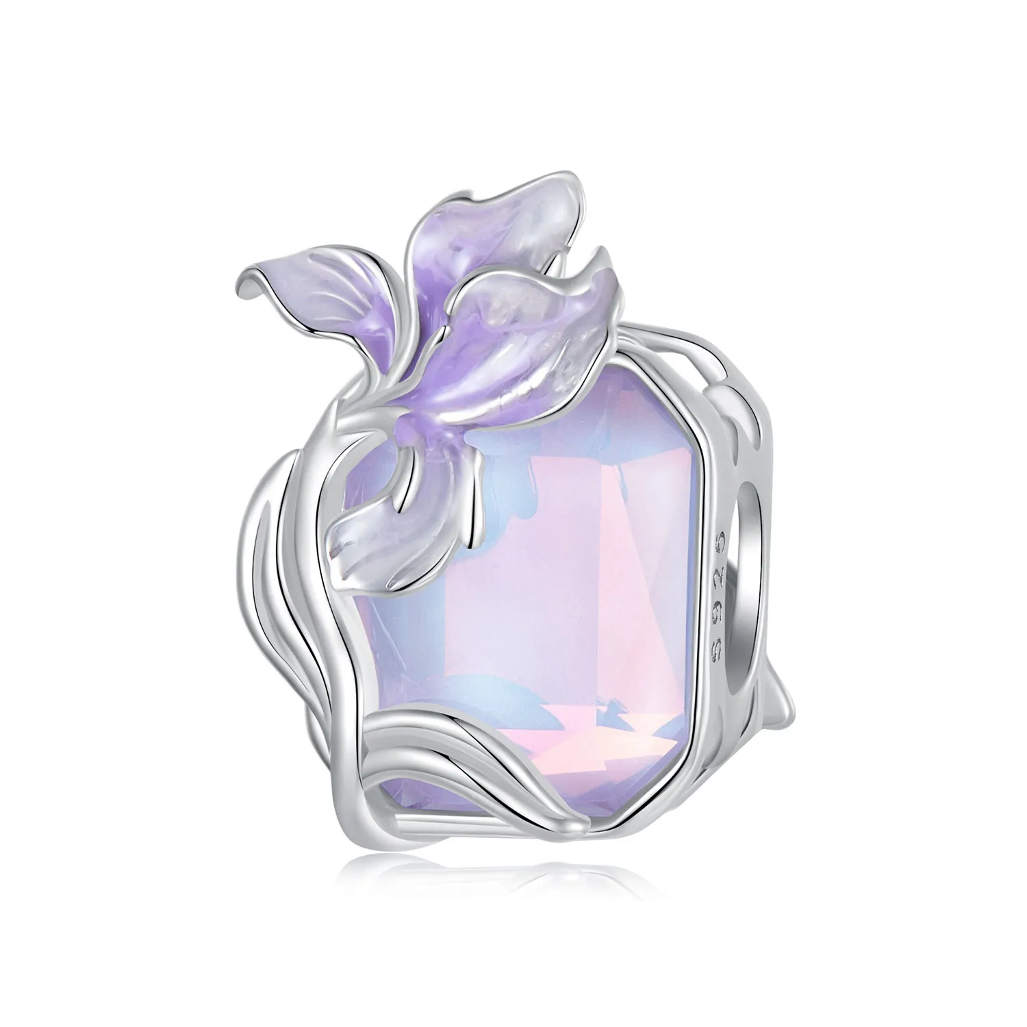 pandora style crystal iris charm bsc1032