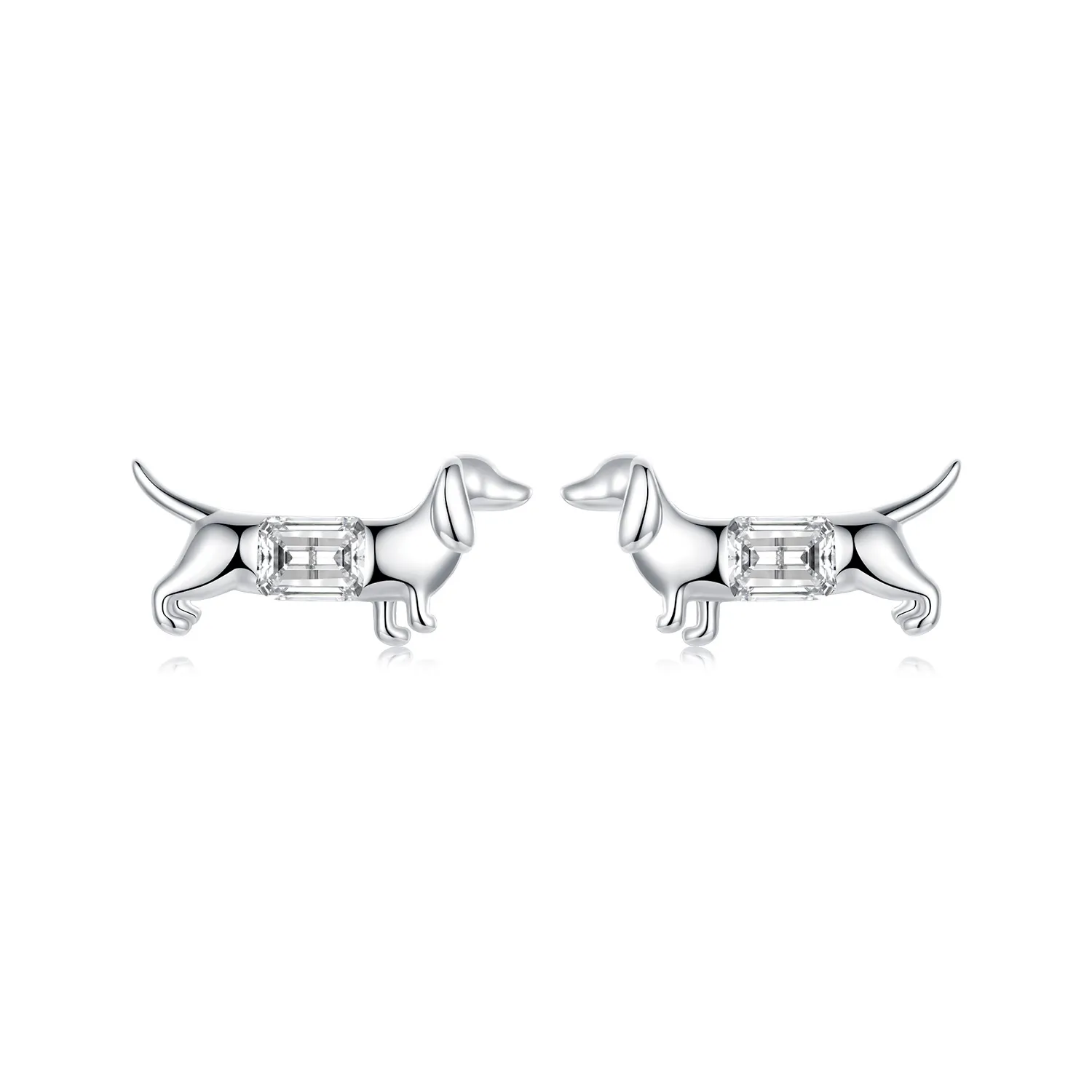 pandora style dachshund earrings sce1745