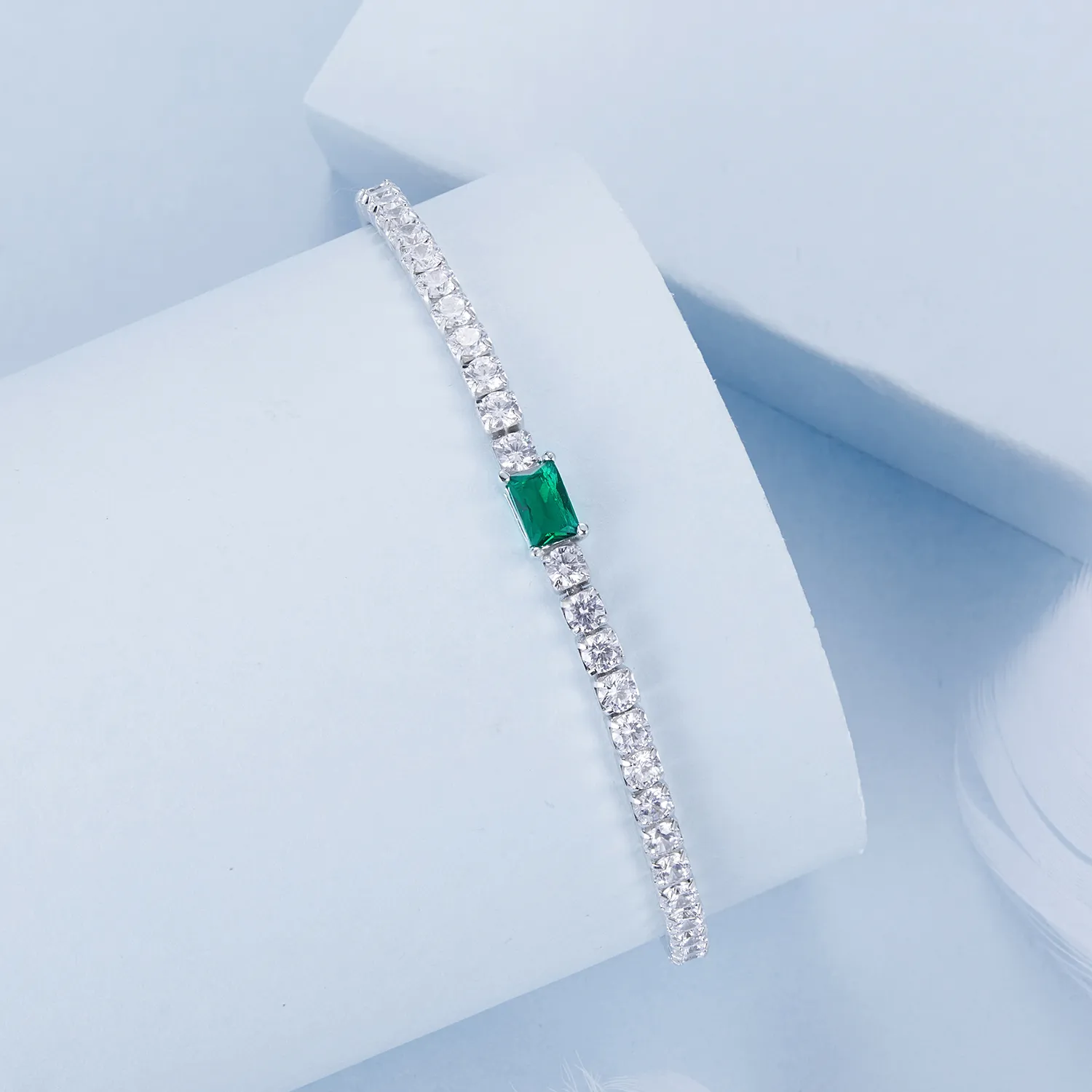 PANDORA Style Elegant Emerald Bracelet - BSB179