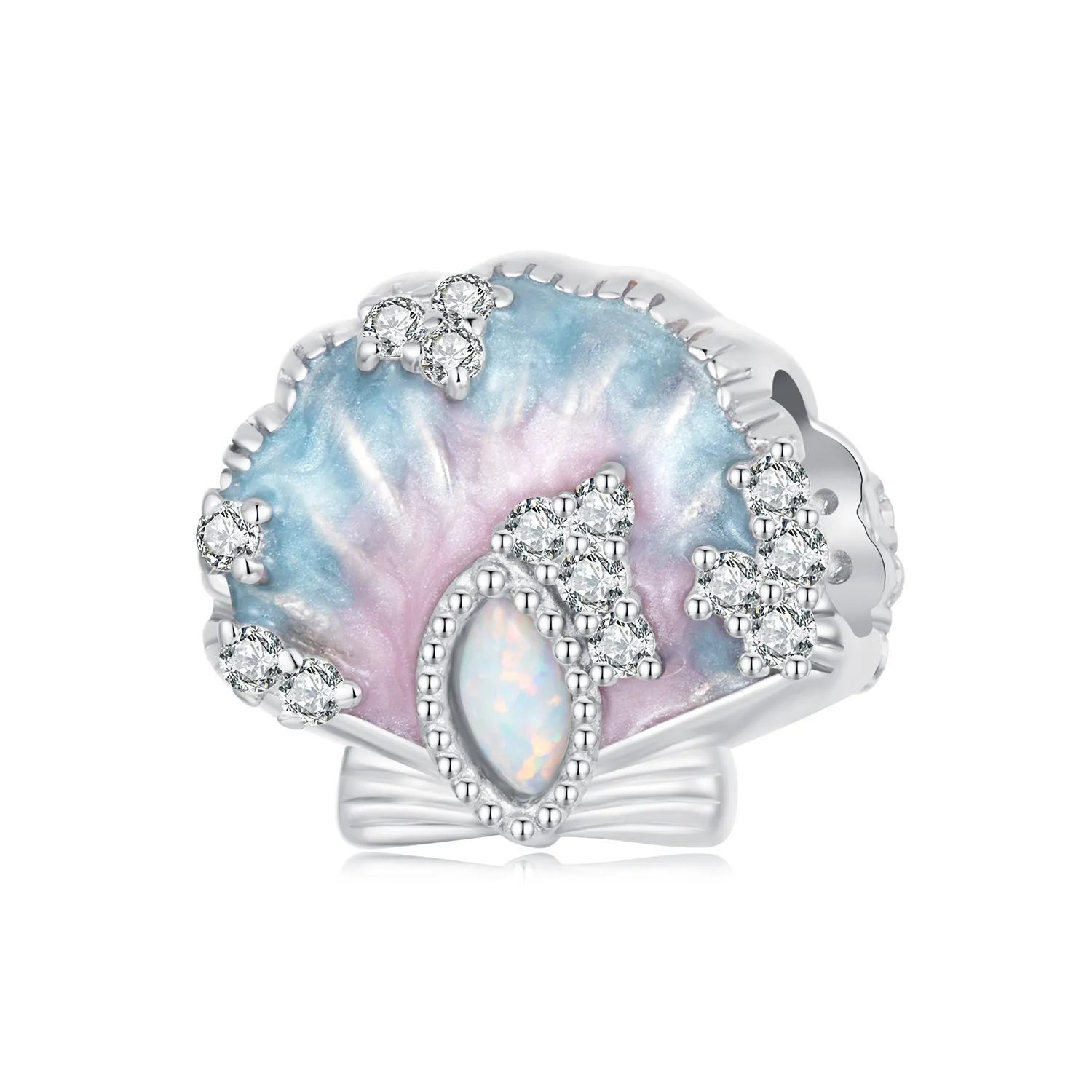 pandora style fantasy colorful shell charm bsc1017