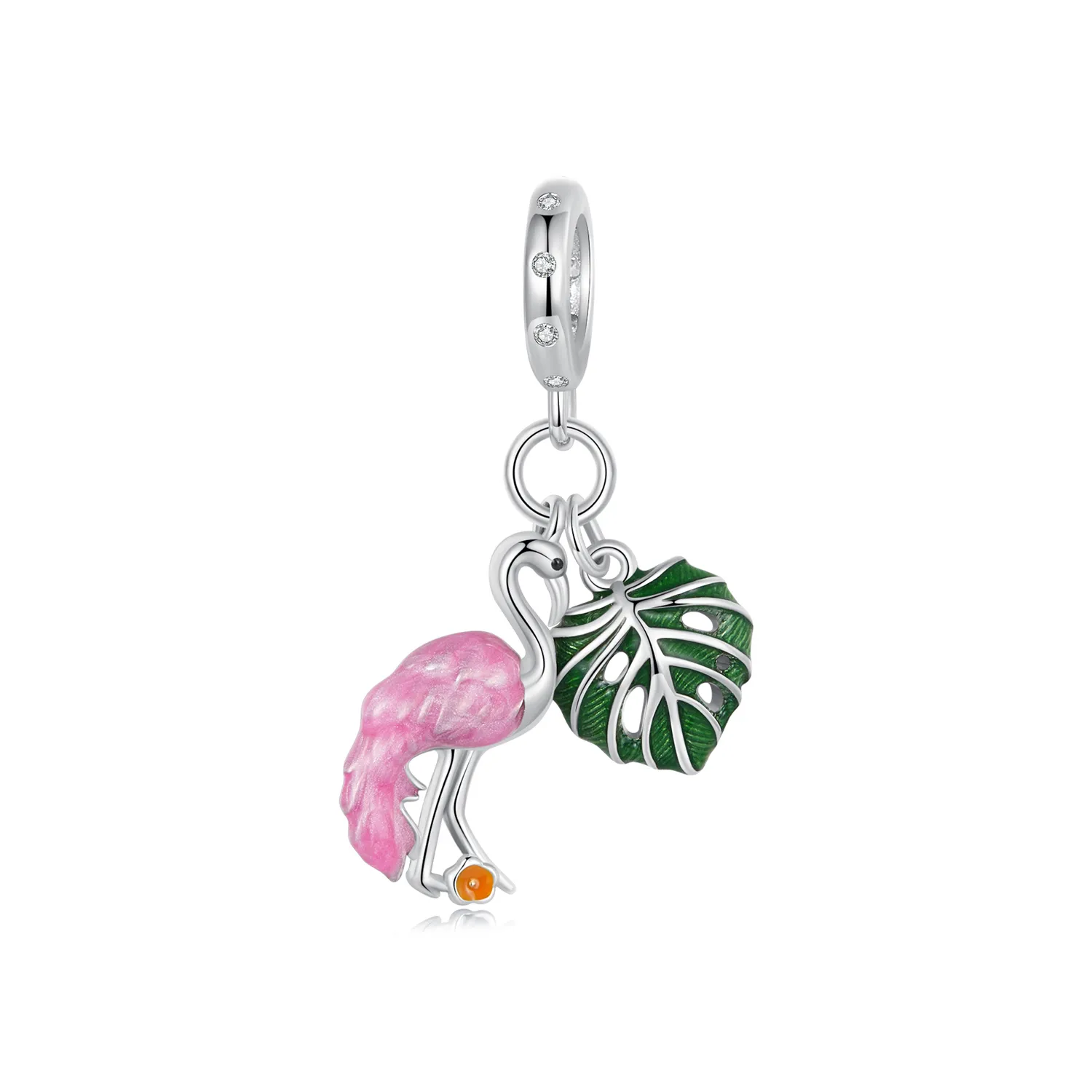 PANDORA Style Flamingo Tortoise Leaf charm - SCC2830