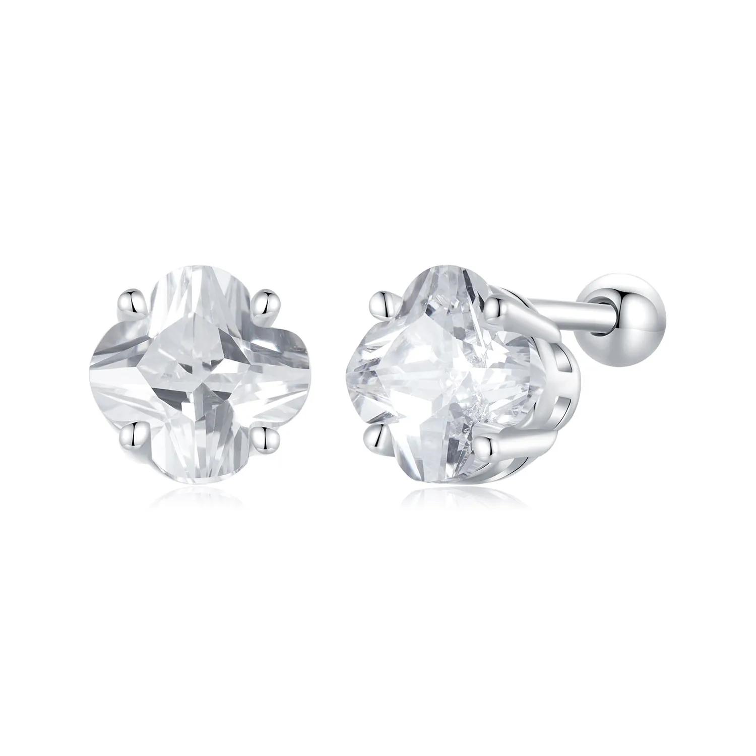 pandora style four leaf clover earrings sce1755