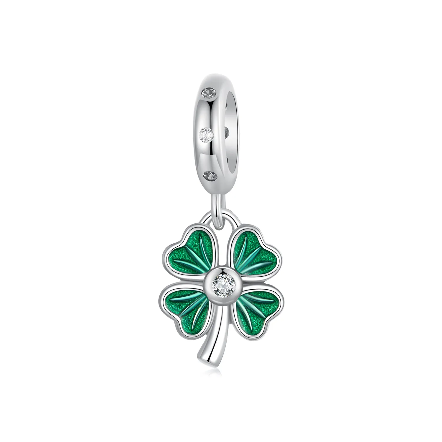 pandora style fourleaf clover charm scc2832