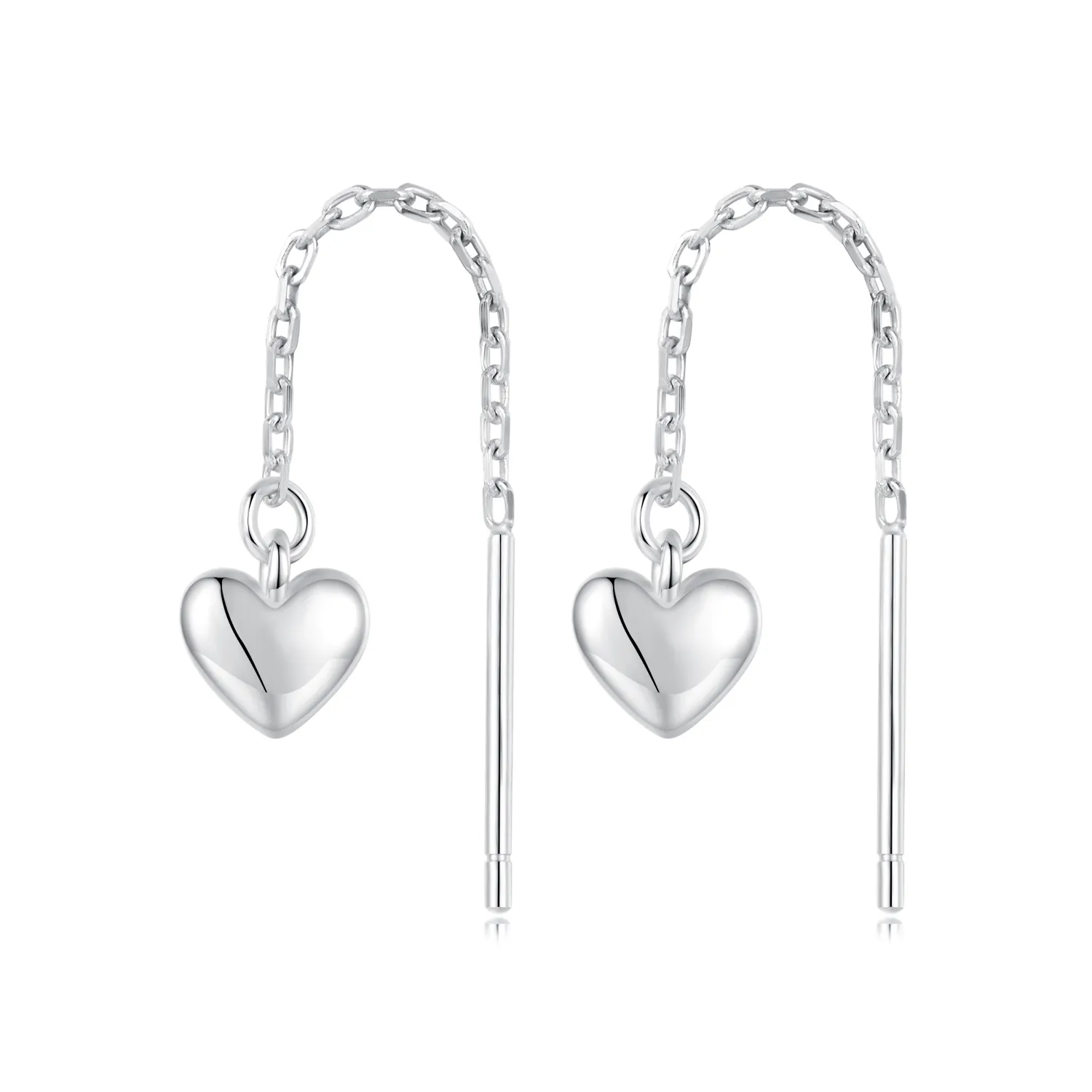 pandora style heart earrings bse1006