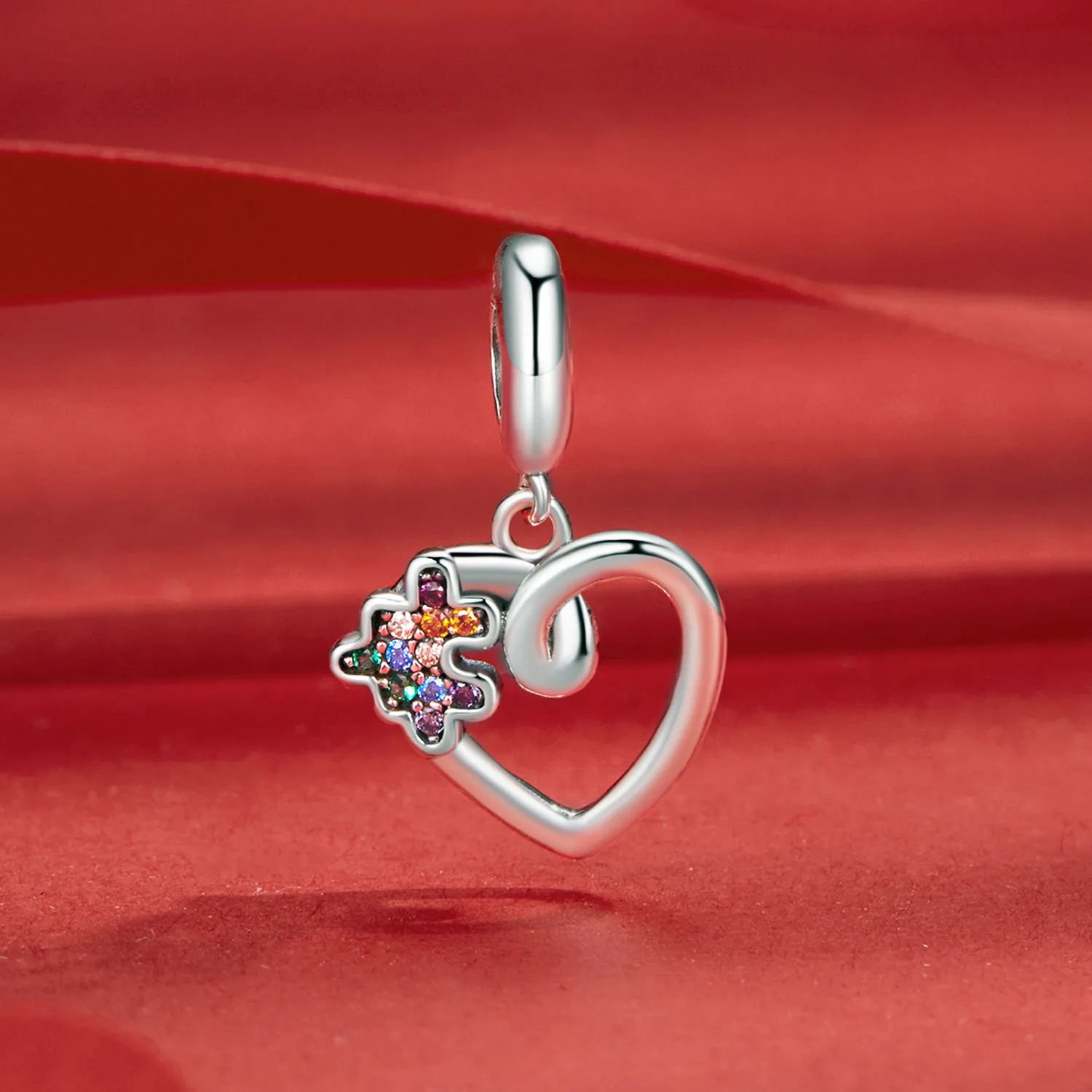 PANDORA Style Heart puzzle pendant - SCC2774