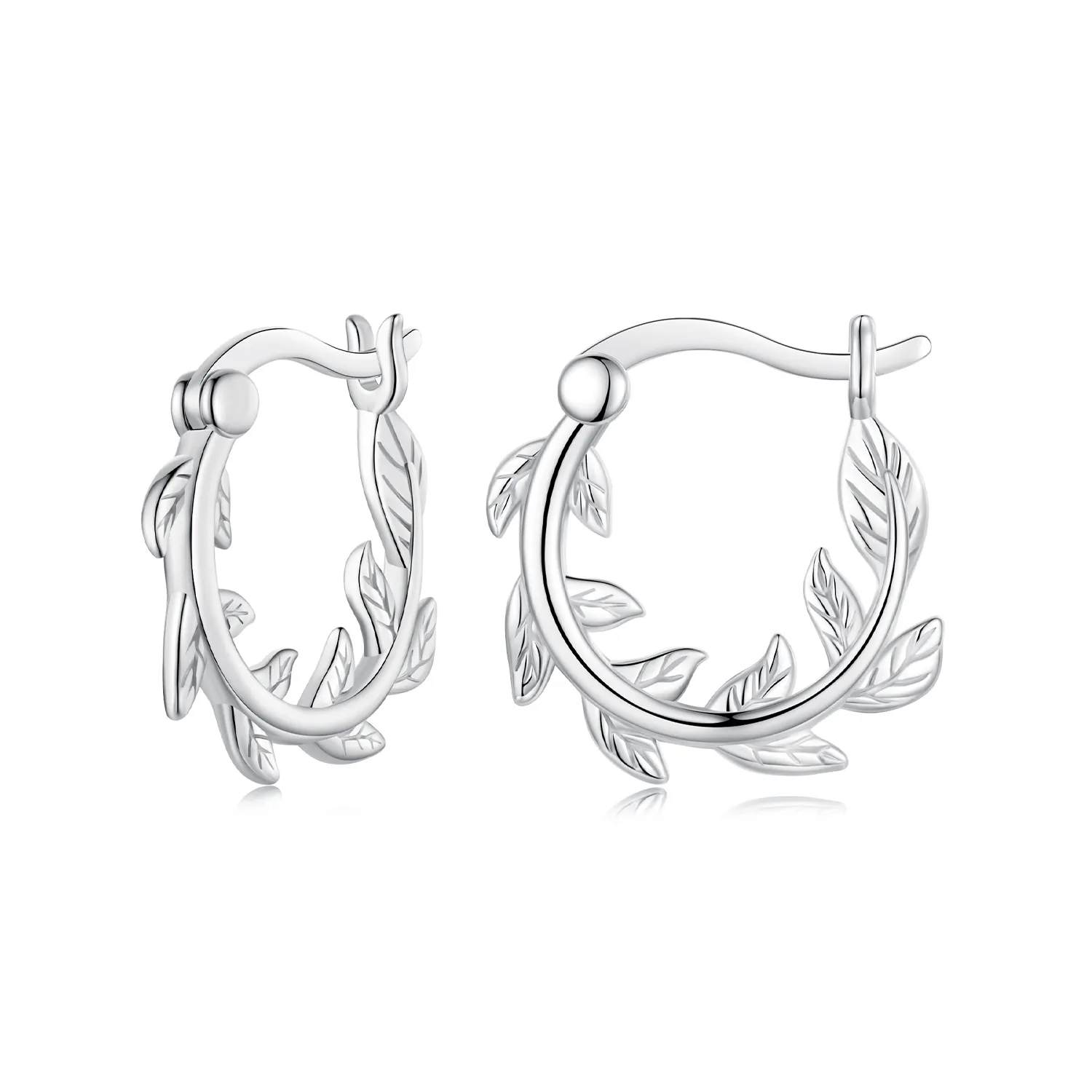 pandora style leaf earrings bse1022