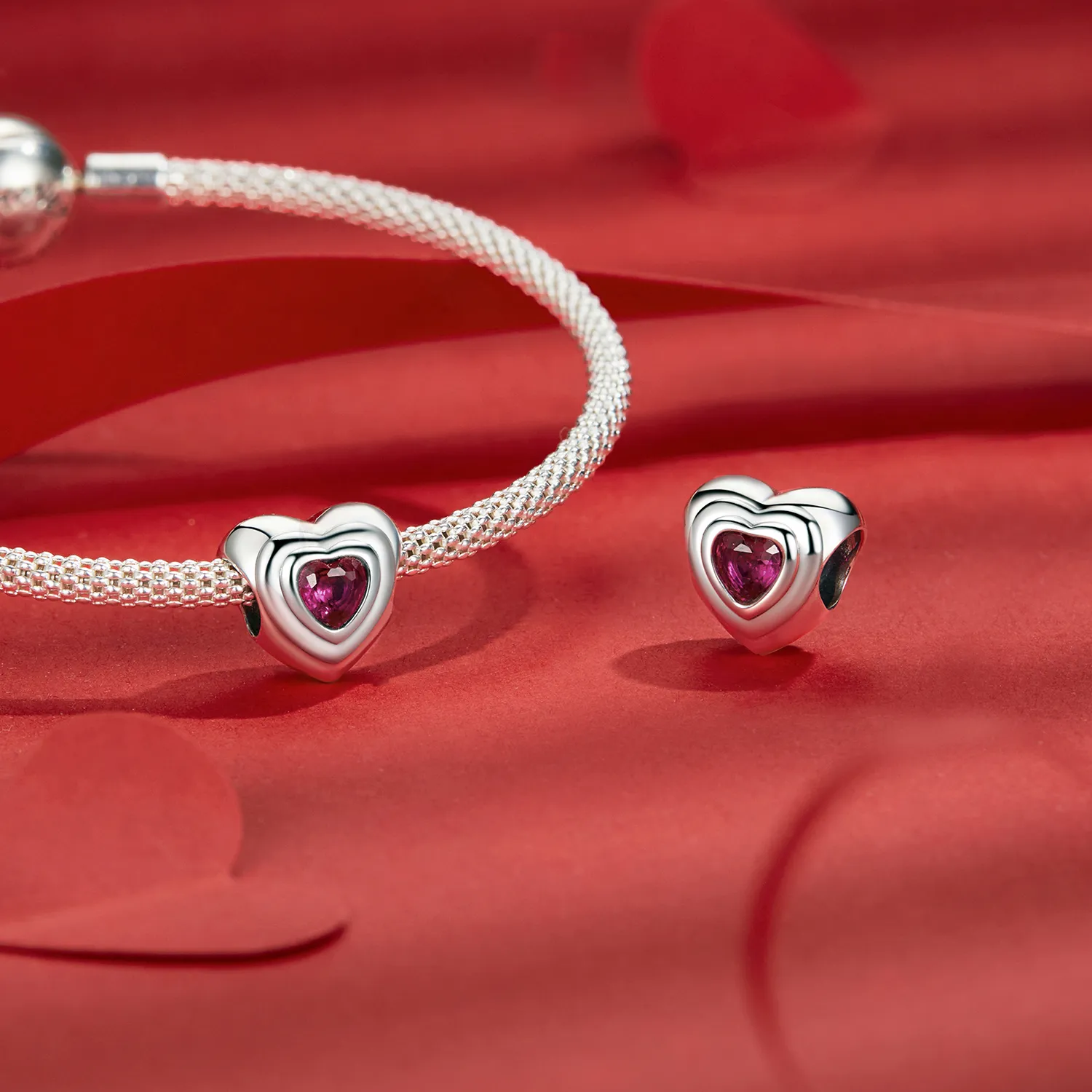 PANDORA Style Love Heart Classic Halo charm - SCC2776