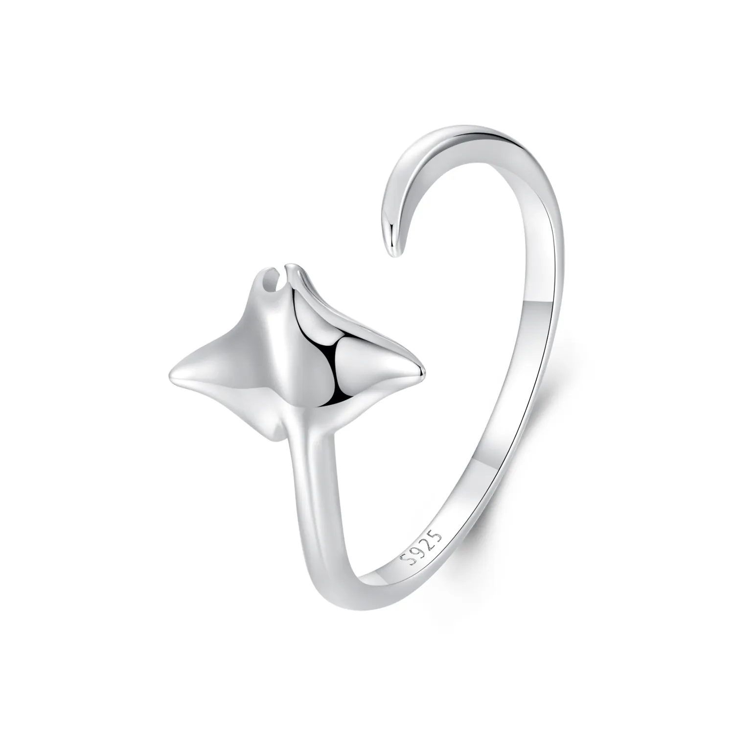 pandora style manta ray open ring scr1037e