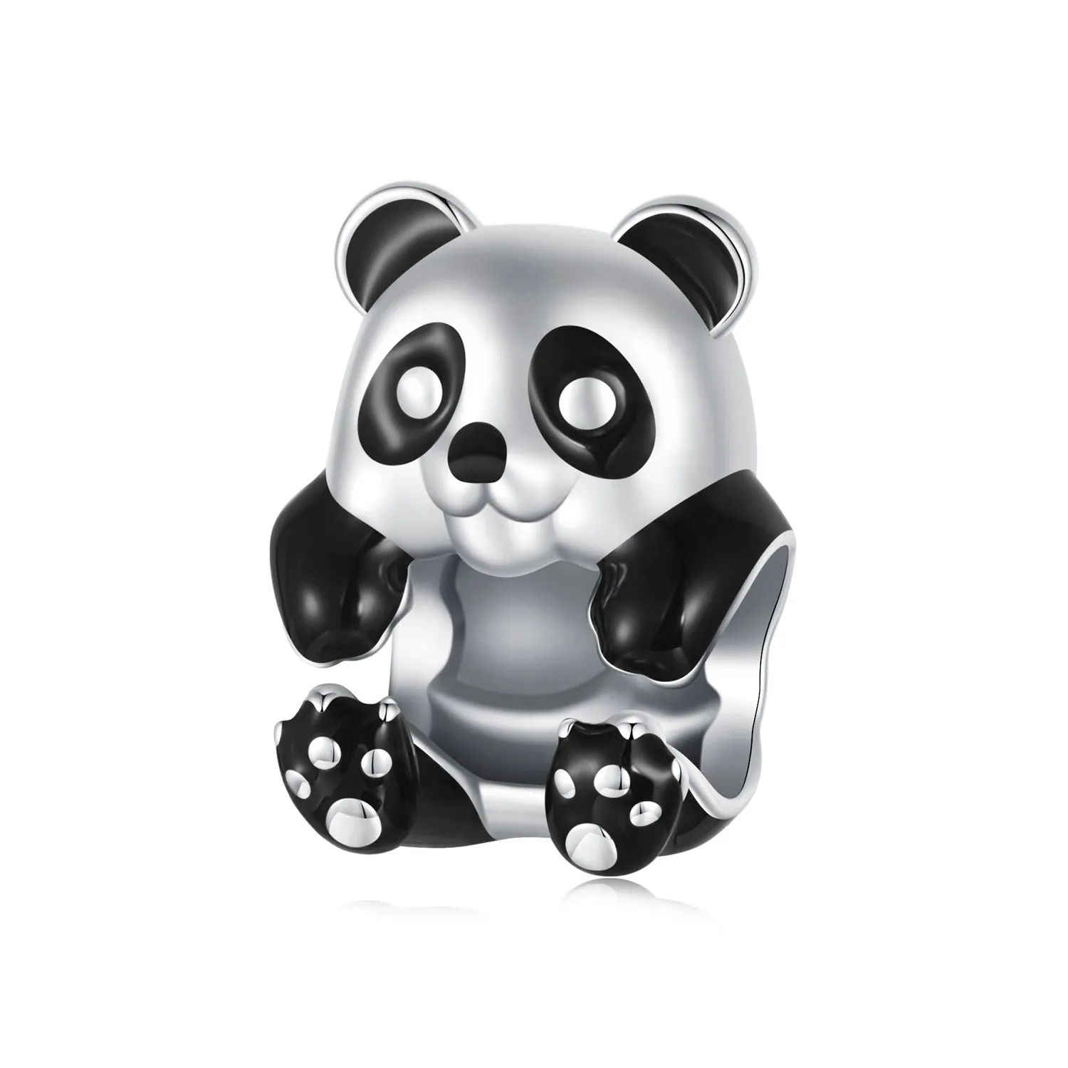 pandora style panda sterling silver pendant scc2811