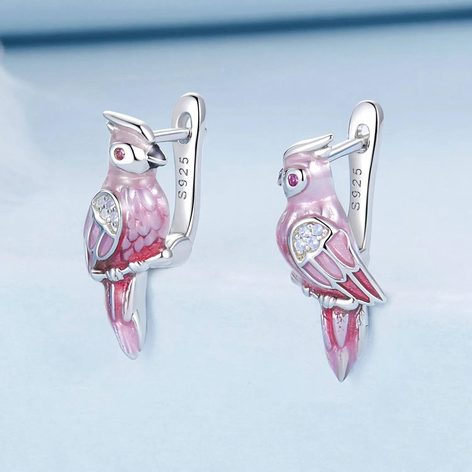 PANDORA Style Pink Parrot Earrings - BSE1005