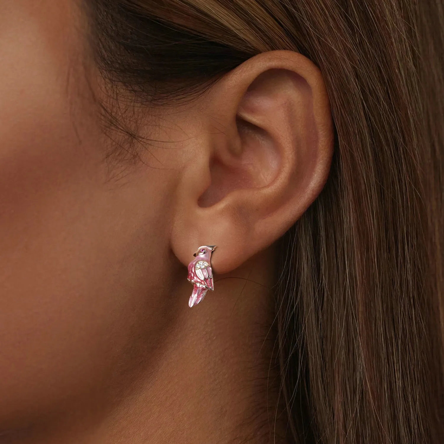 PANDORA Style Pink Parrot Earrings - BSE1005