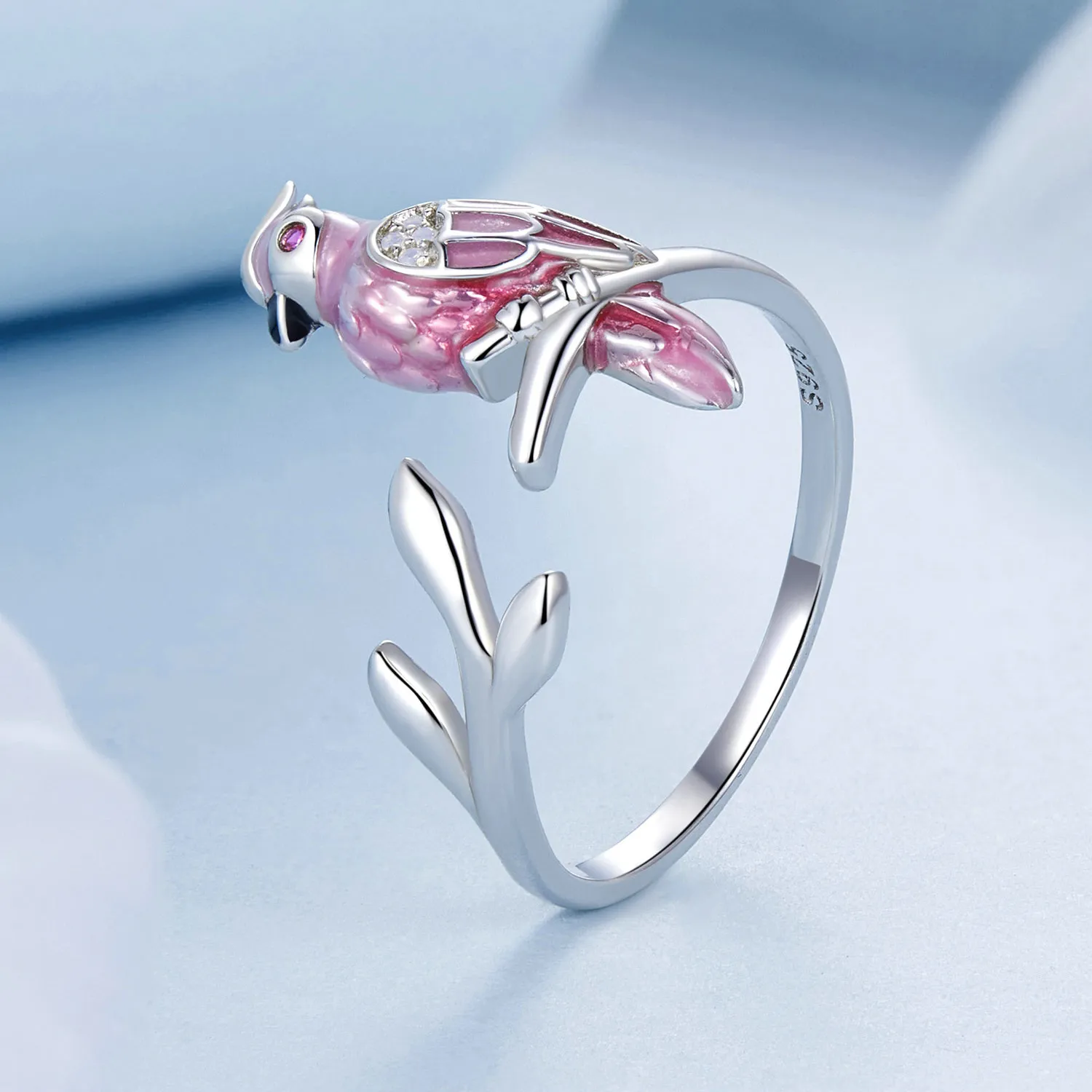 PANDORA Style Pink Parrot Open Ring - BSR551-E