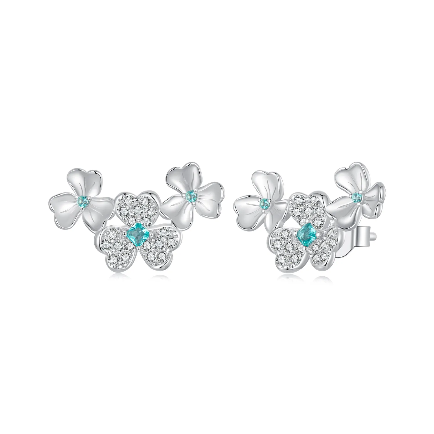 pandora style shamrock earrings bse1026