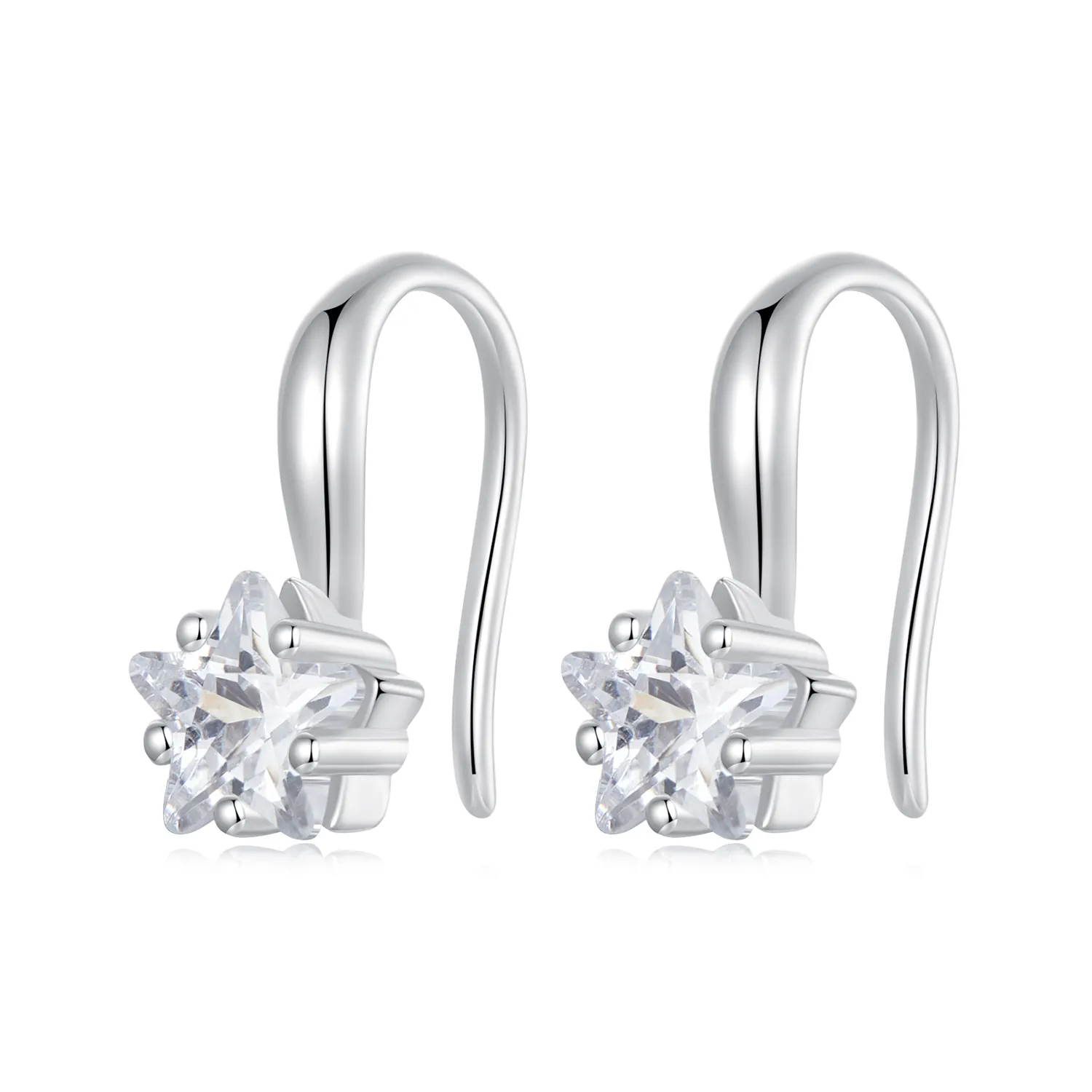 pandora style star ear hooks bse1028