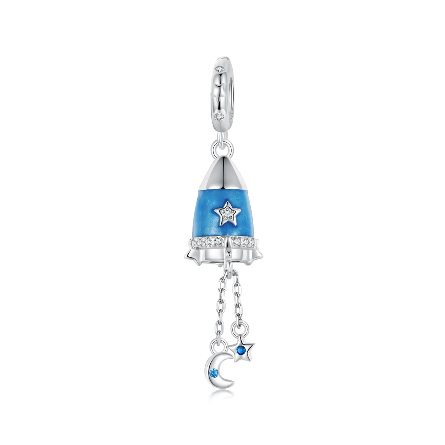 PANDORA Style Star Moon Rocket Pendant - SCC2788