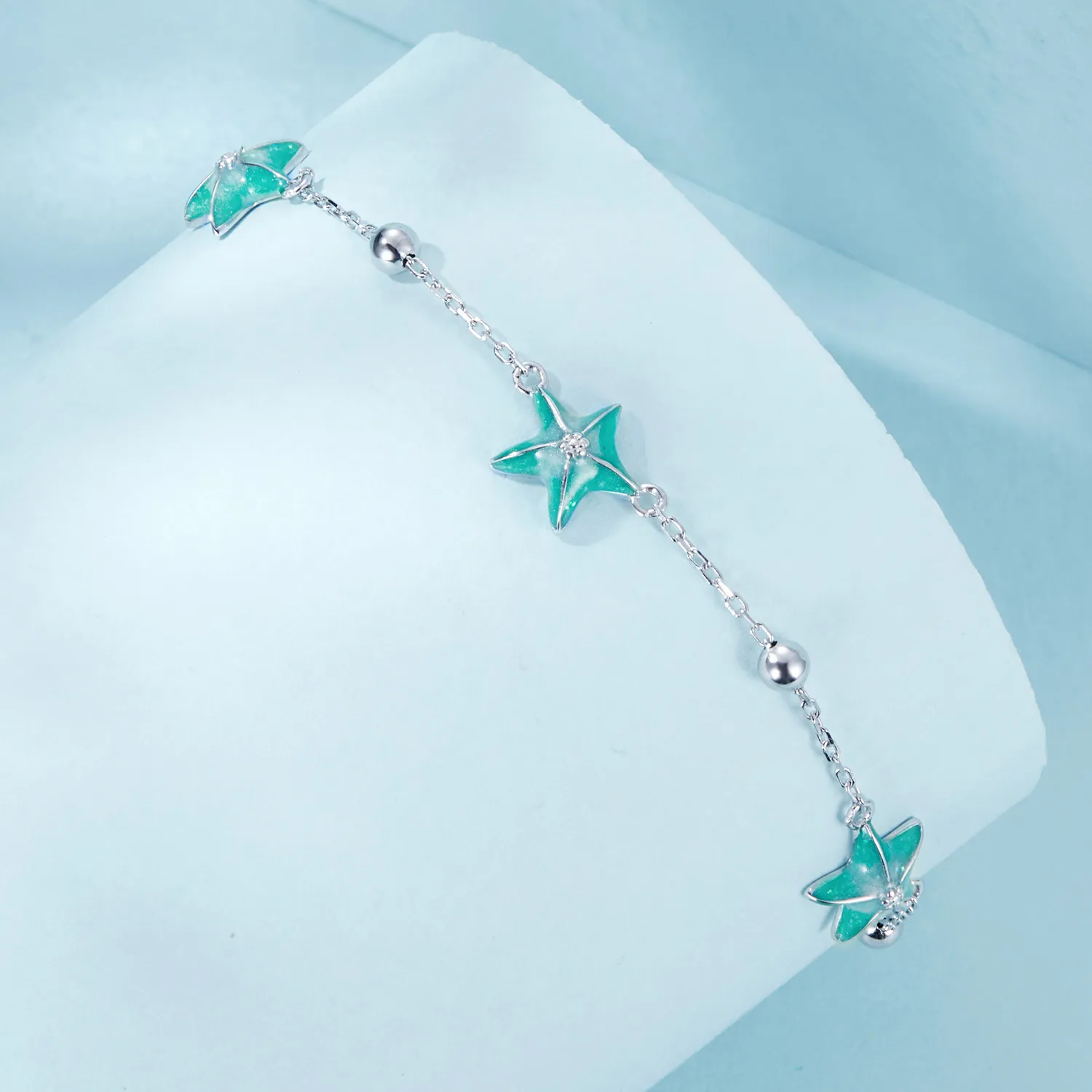 PANDORA Style Starfish Teal Bracelet - SCB276