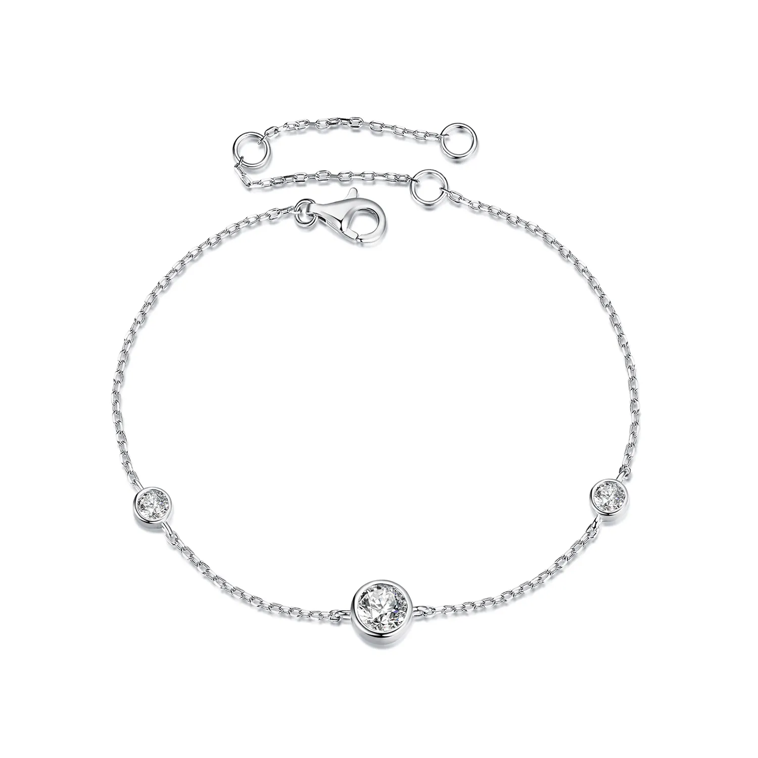 pandora style starry moissanite bracelet with one certificate msb018