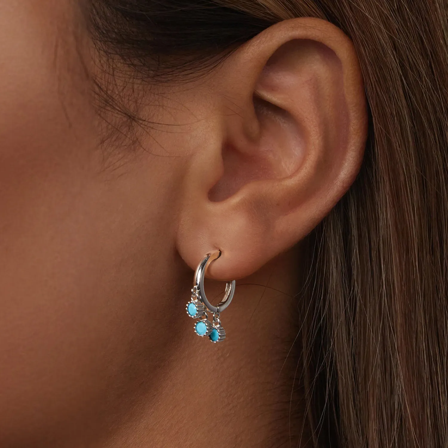 PANDORA Style Turquoise earrings - BSE1019