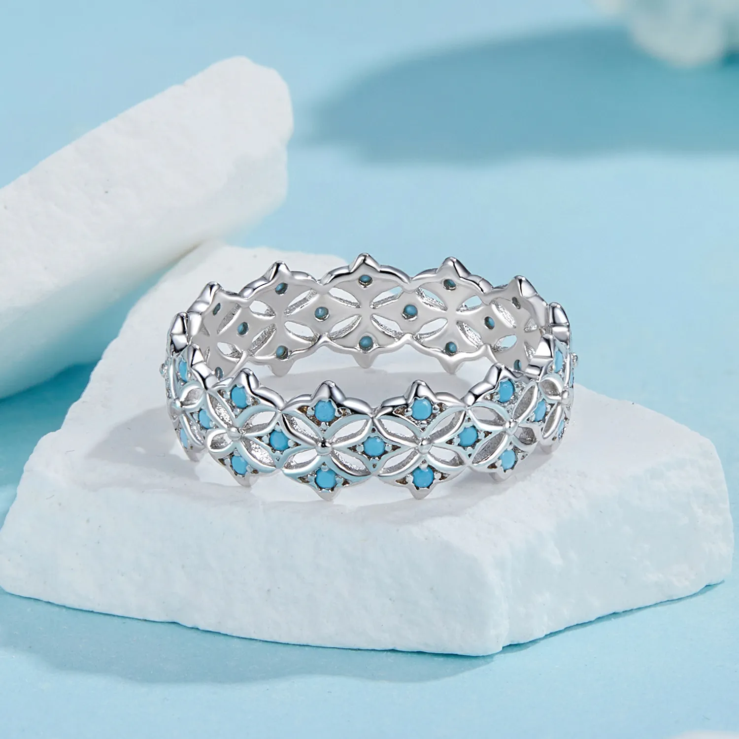 PANDORA Style Turquoise Ring - BSR556