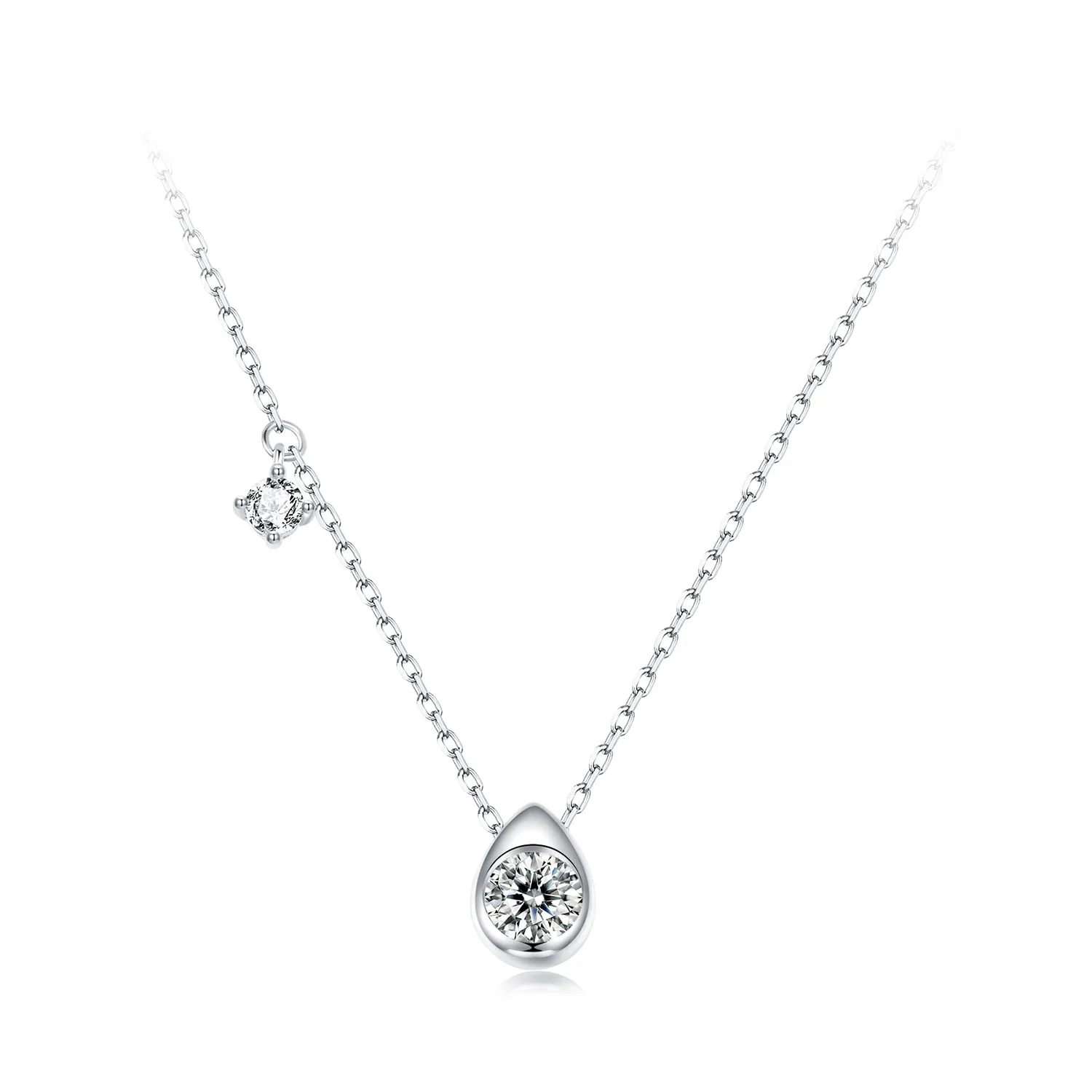 PANDORA Style 0.5ct Moissanite drop necklace (with one certificate) - MSN037