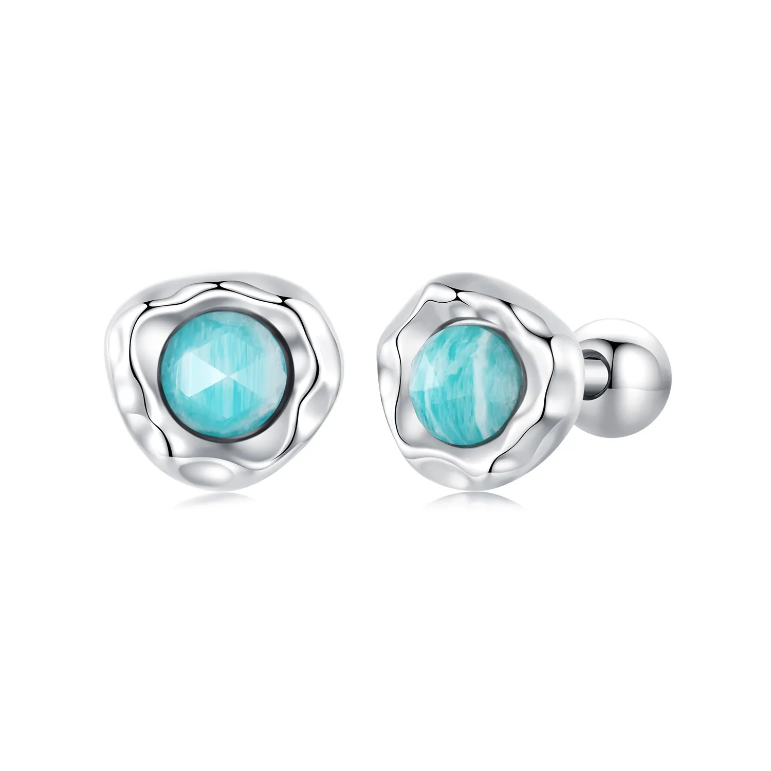 pandora style amazonite earrings bse1056