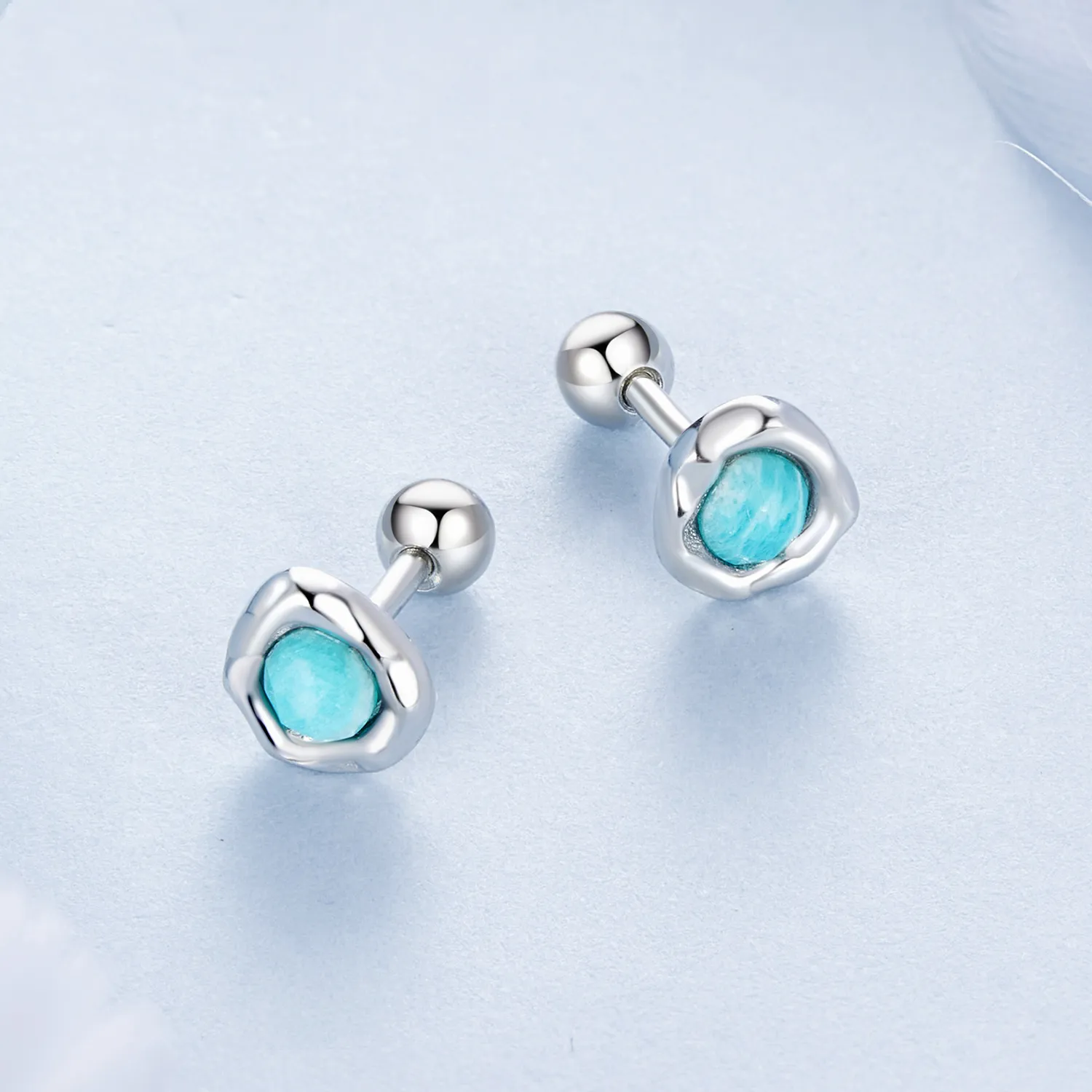 PANDORA Style Amazonite earrings - BSE1056