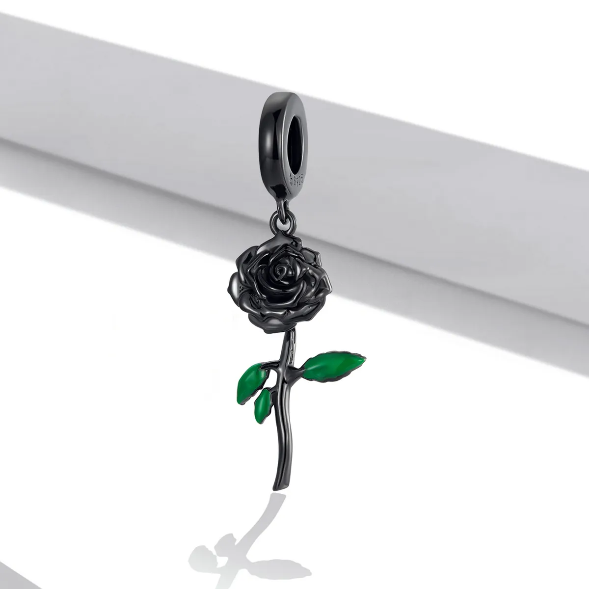 PANDORA Style Black Rose Pendant - BSC584