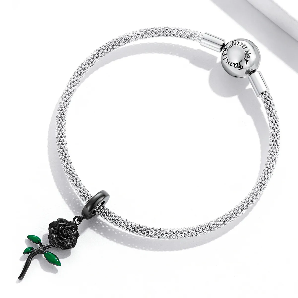 PANDORA Style Black Rose Pendant - BSC584