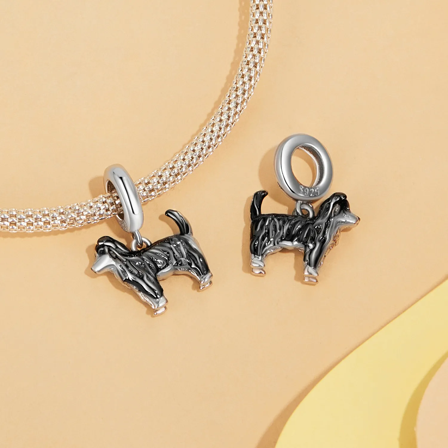 PANDORA Style Border Collie Pendant - SCC2836