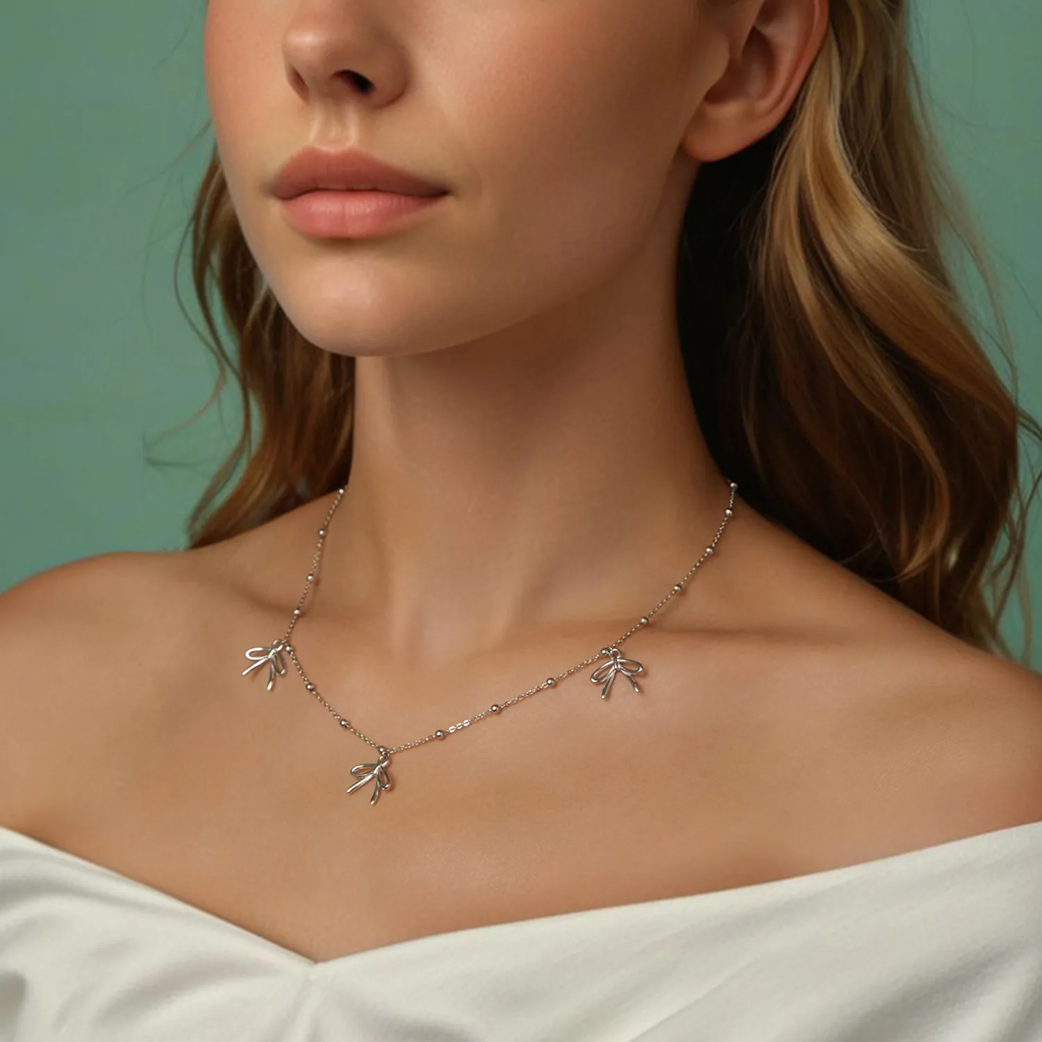 PANDORA Style Bow necklace - SCN529