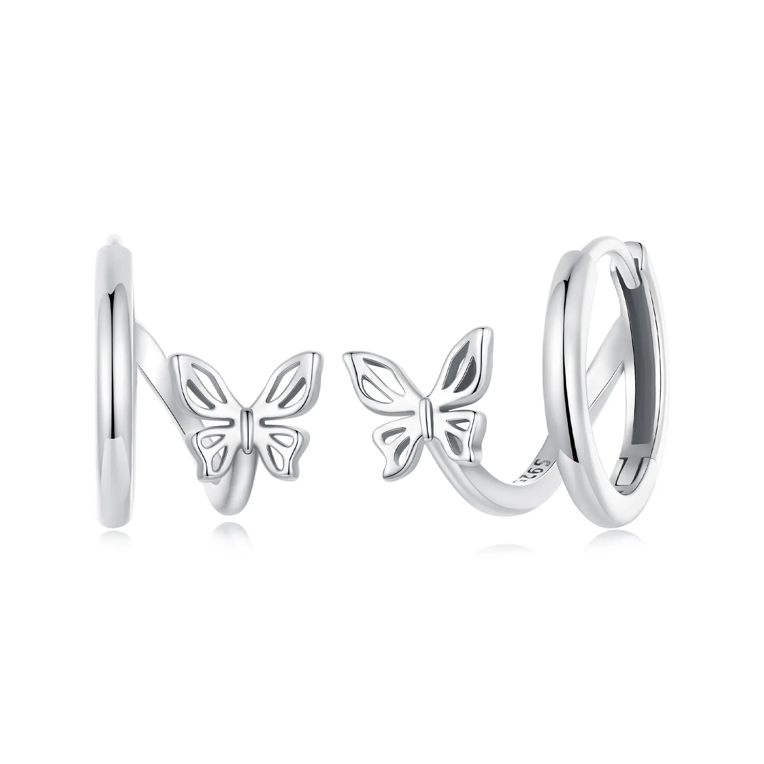 pandora style butterfly earrings sce1766