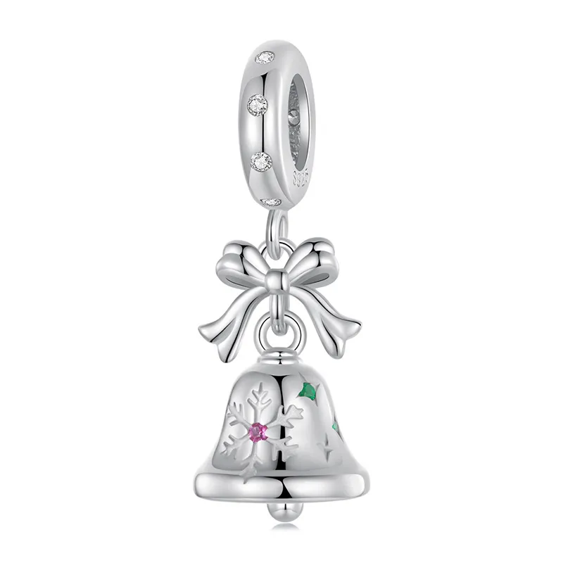 pandora style christmas bell pendant bsc1067