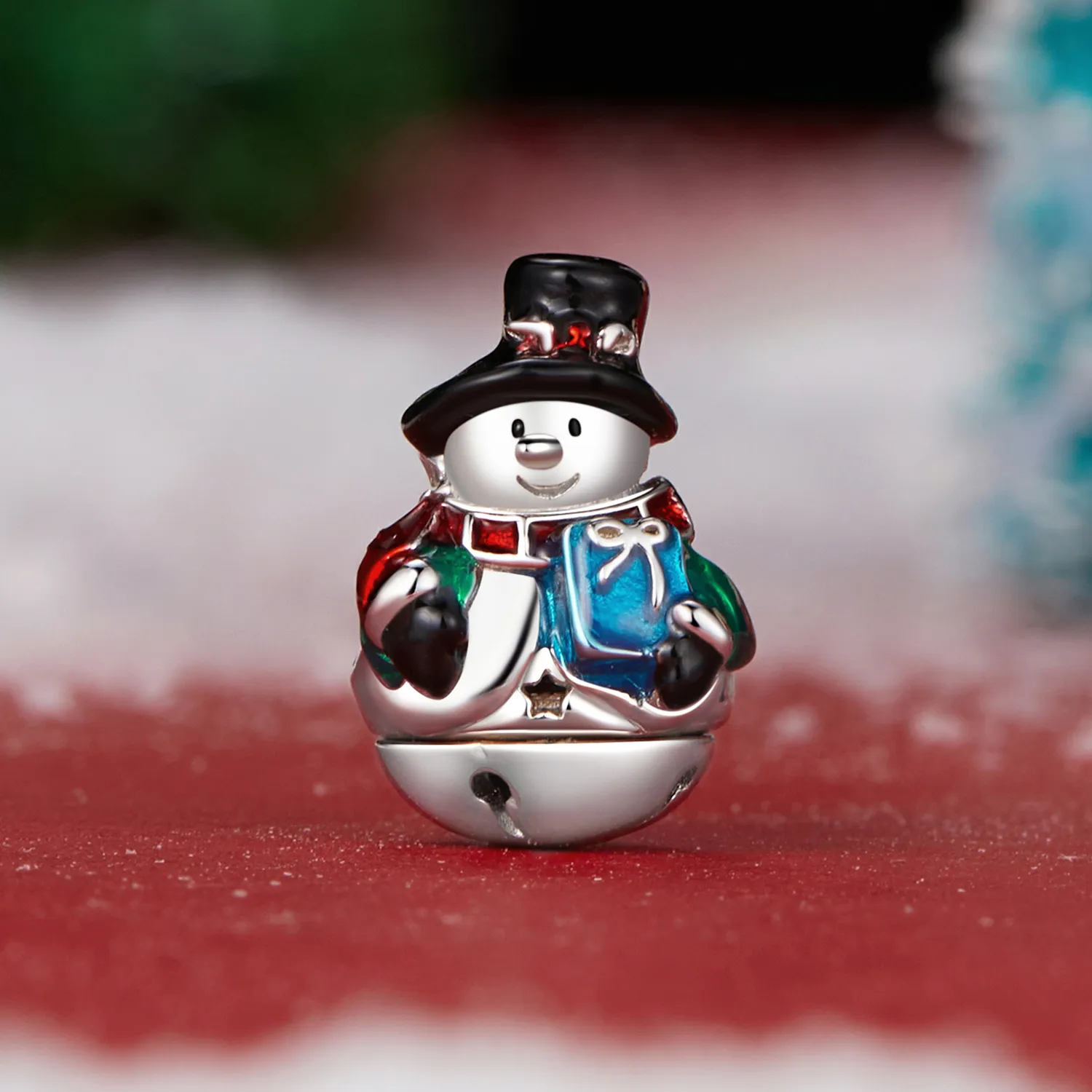 PANDORA Style Christmas Bell Snowman Beads - SCC2913