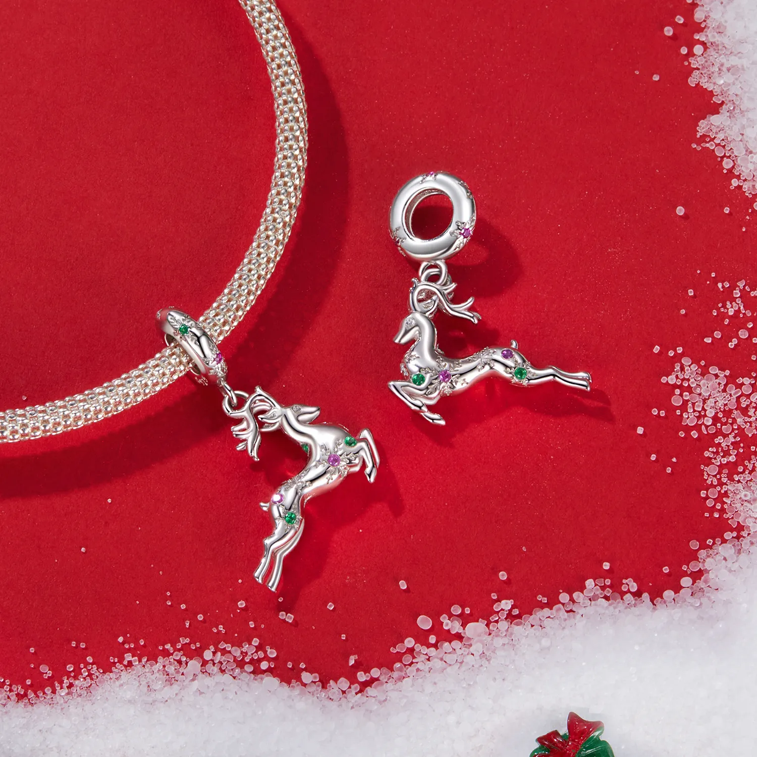 PANDORA Style Christmas Elk Pendant - BSC1066