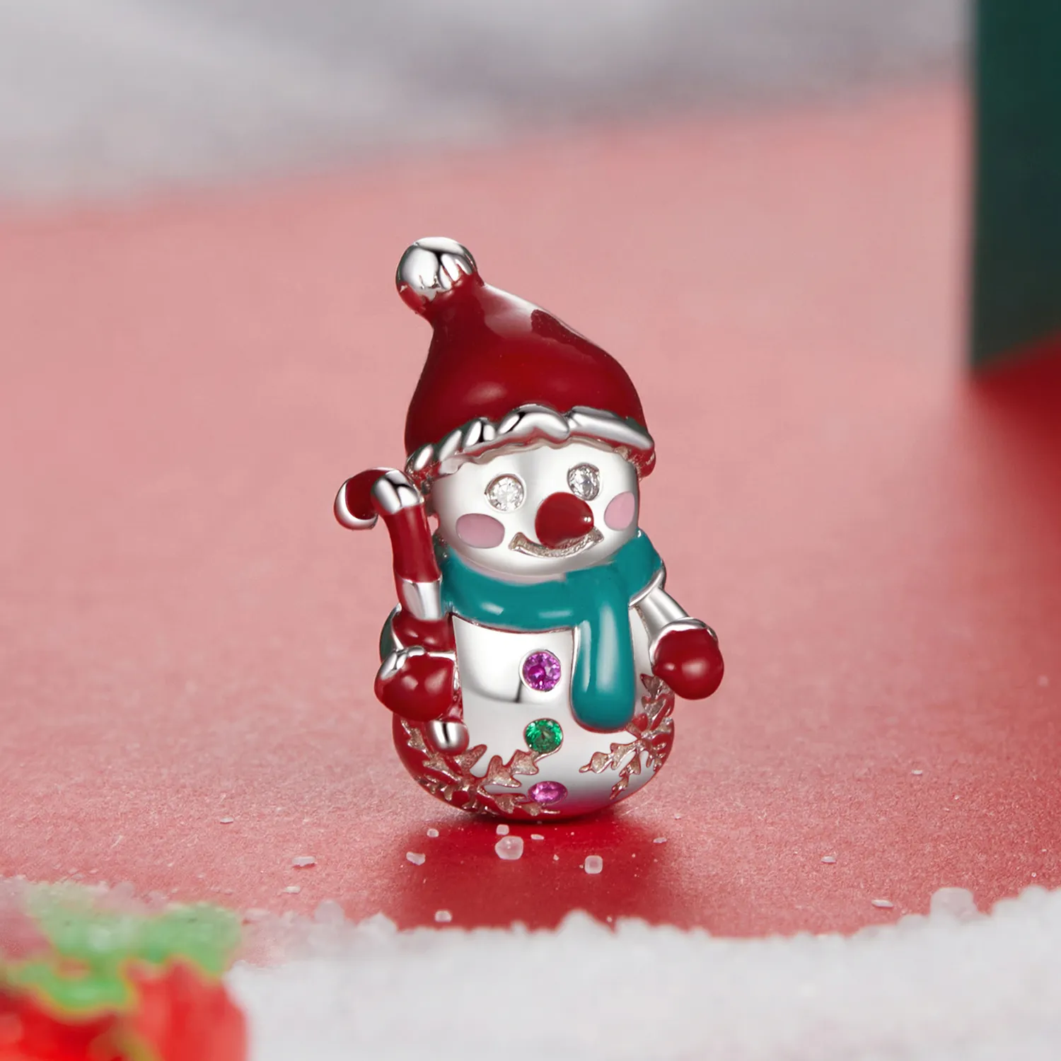 PANDORA Style Christmas Snowman Beads - BSC1070