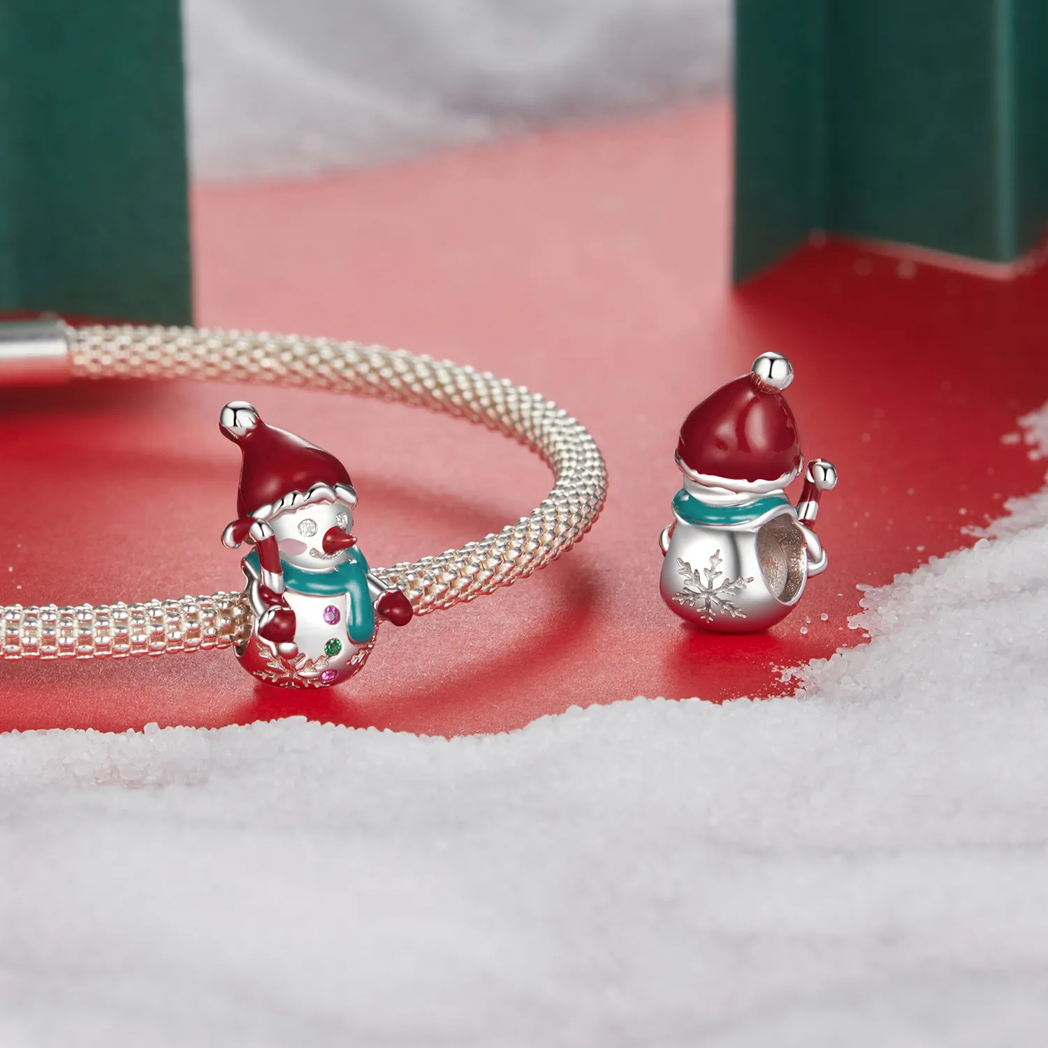 PANDORA Style Christmas Snowman Beads - BSC1070