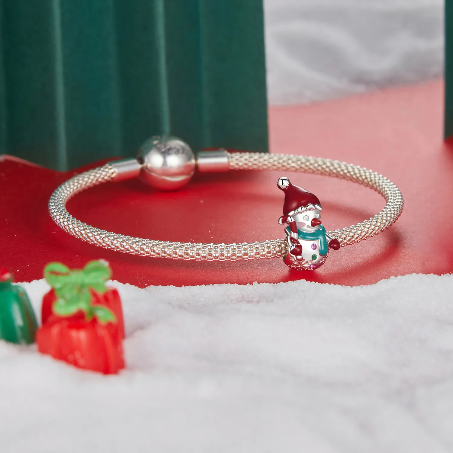 PANDORA Style Christmas Snowman Beads - BSC1070