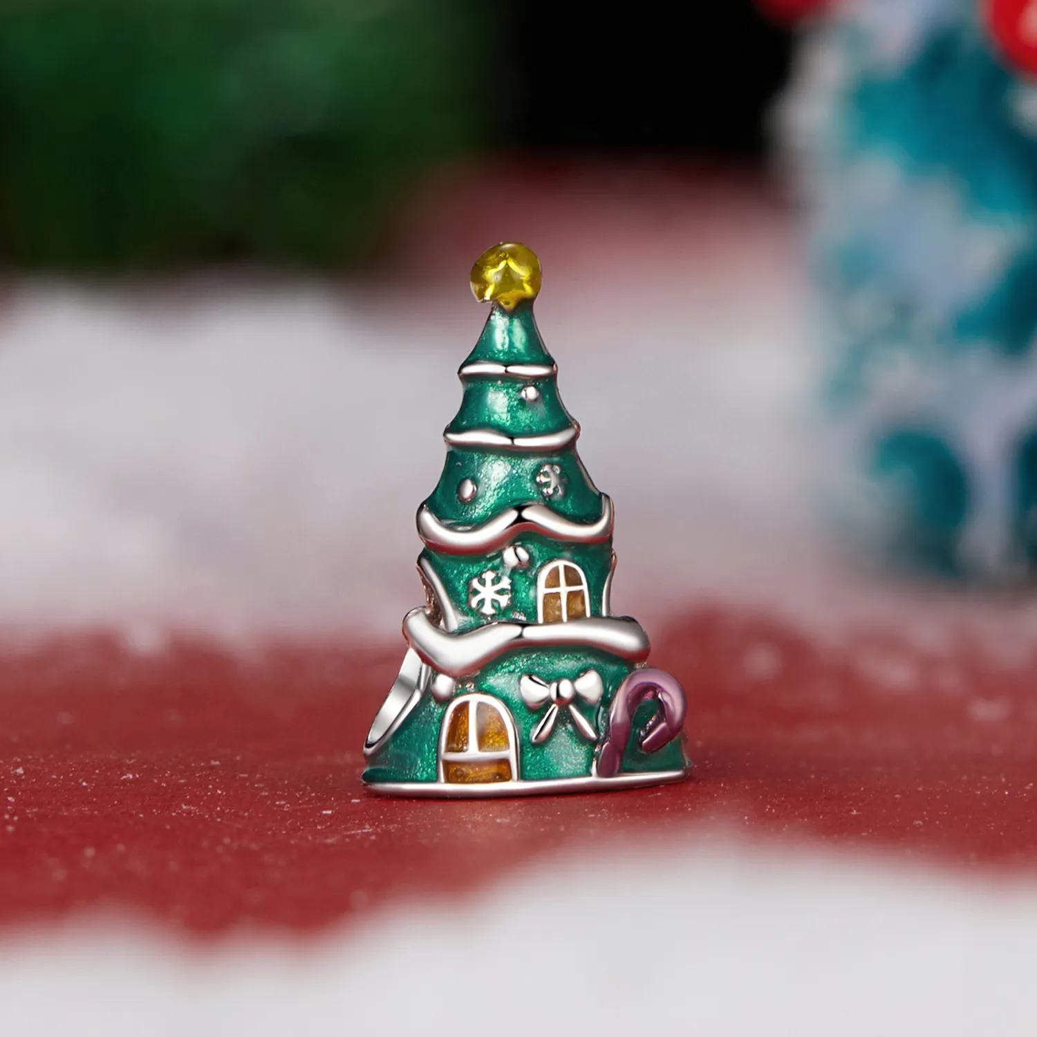 PANDORA Style Christmas tree house beads - SCC2916