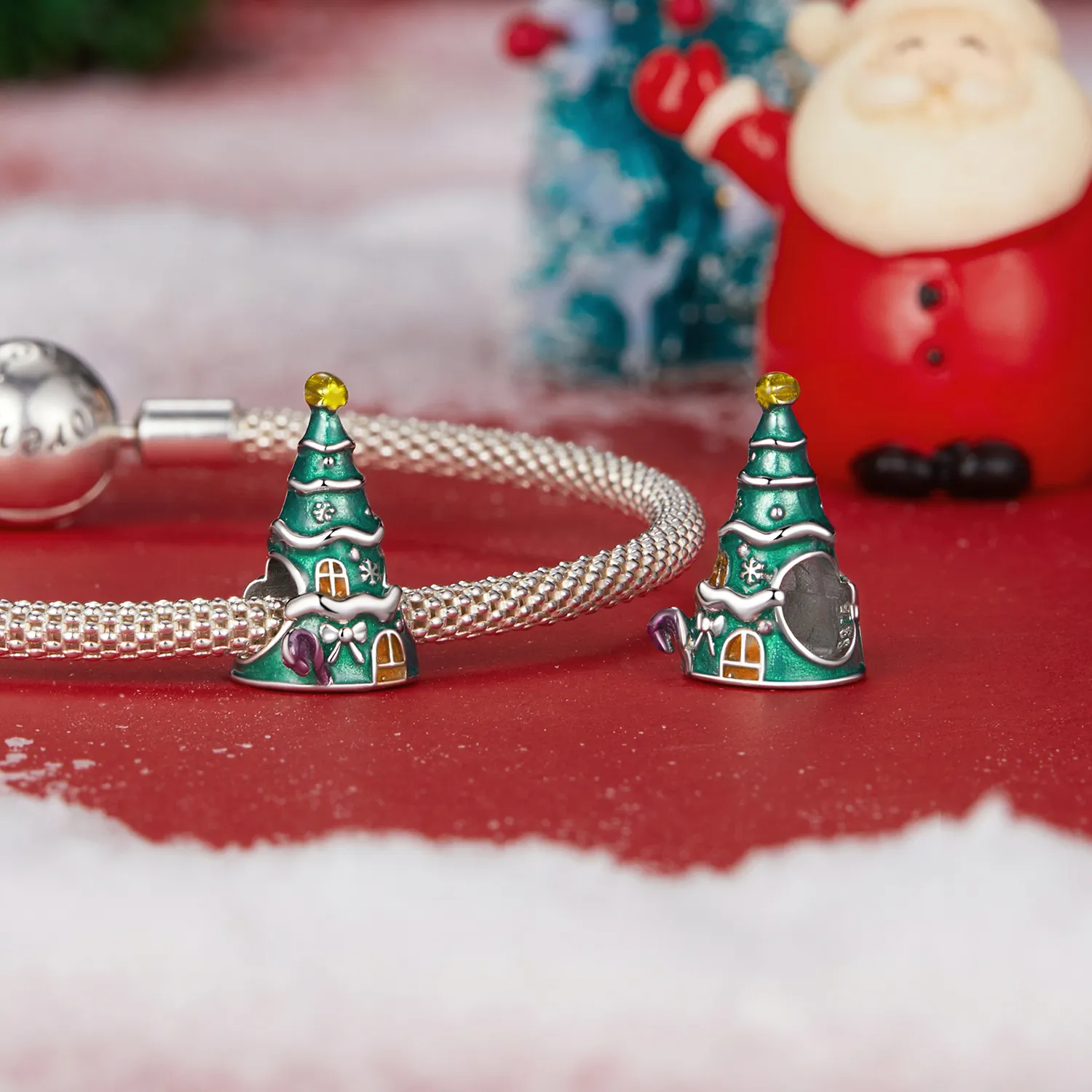 PANDORA Style Christmas tree house beads - SCC2916