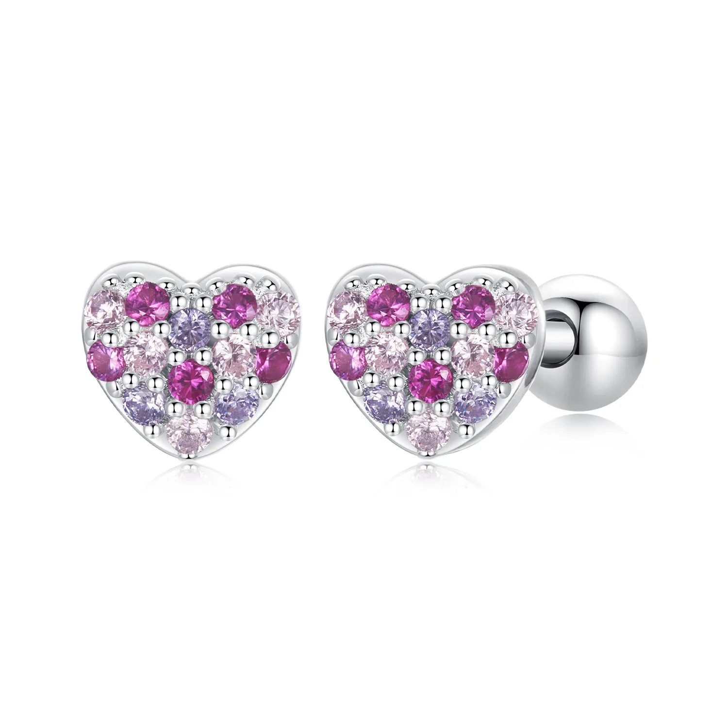 PANDORA Style Colorful heart earrings - BSE1044