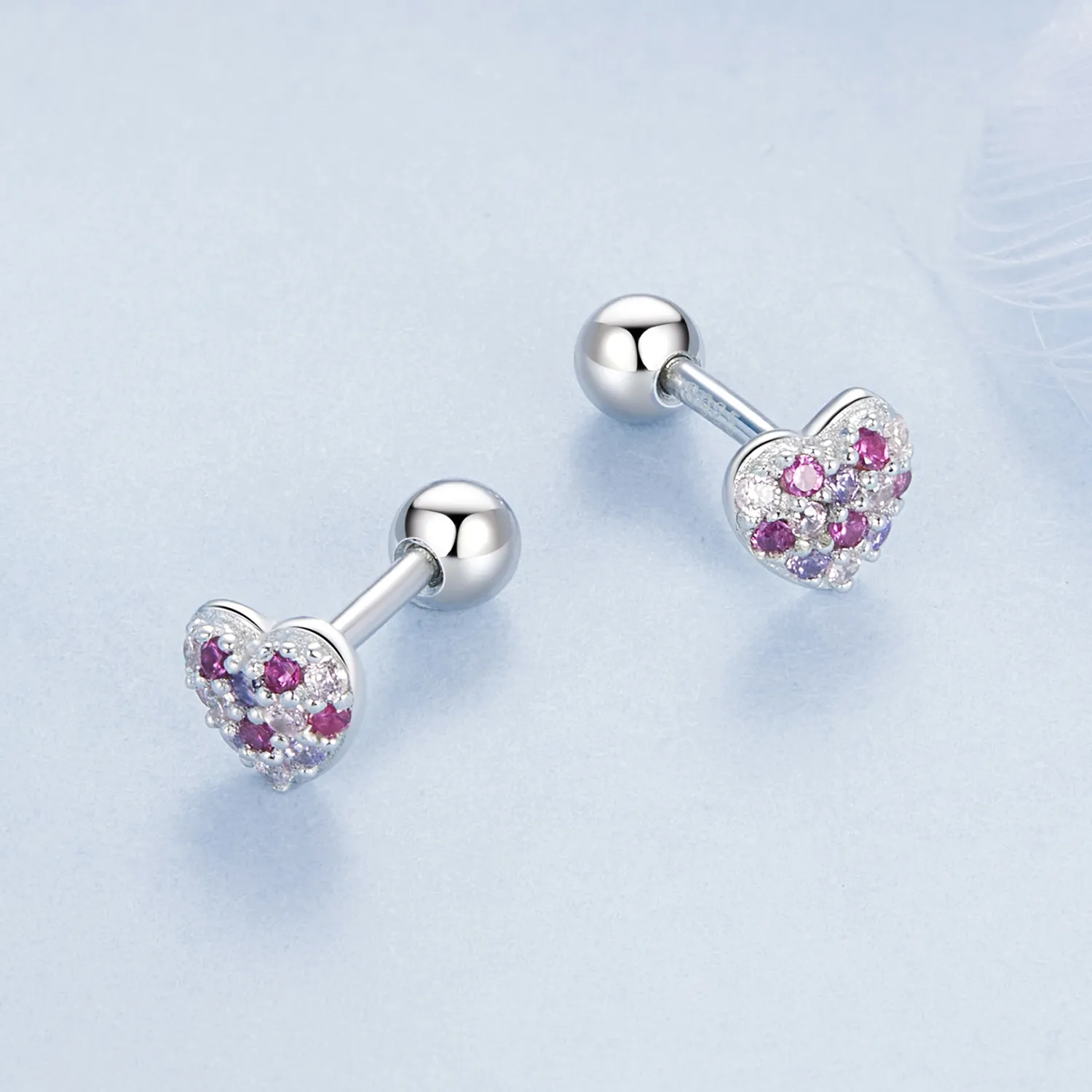 PANDORA Style Colorful heart earrings - BSE1044