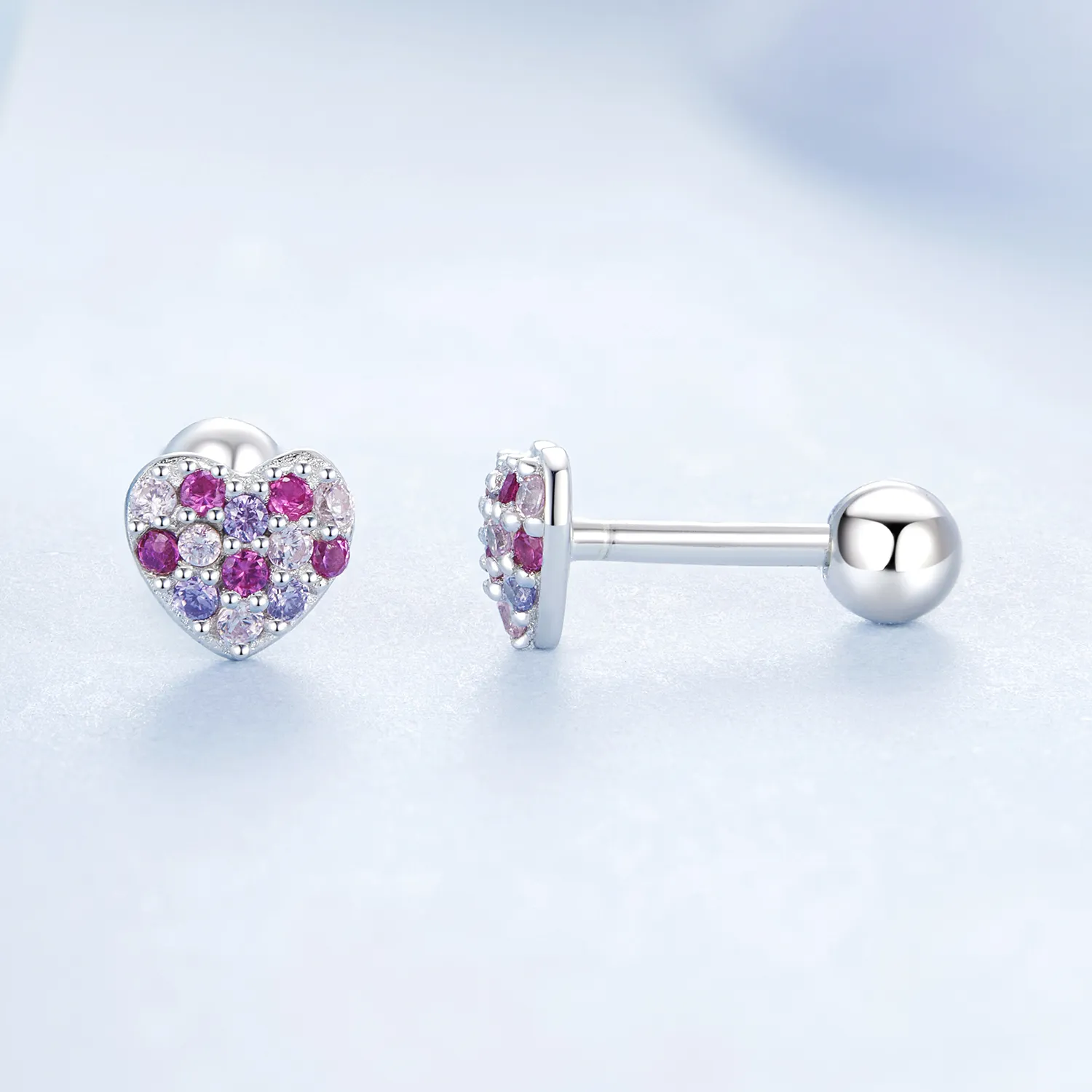 PANDORA Style Colorful heart earrings - BSE1044