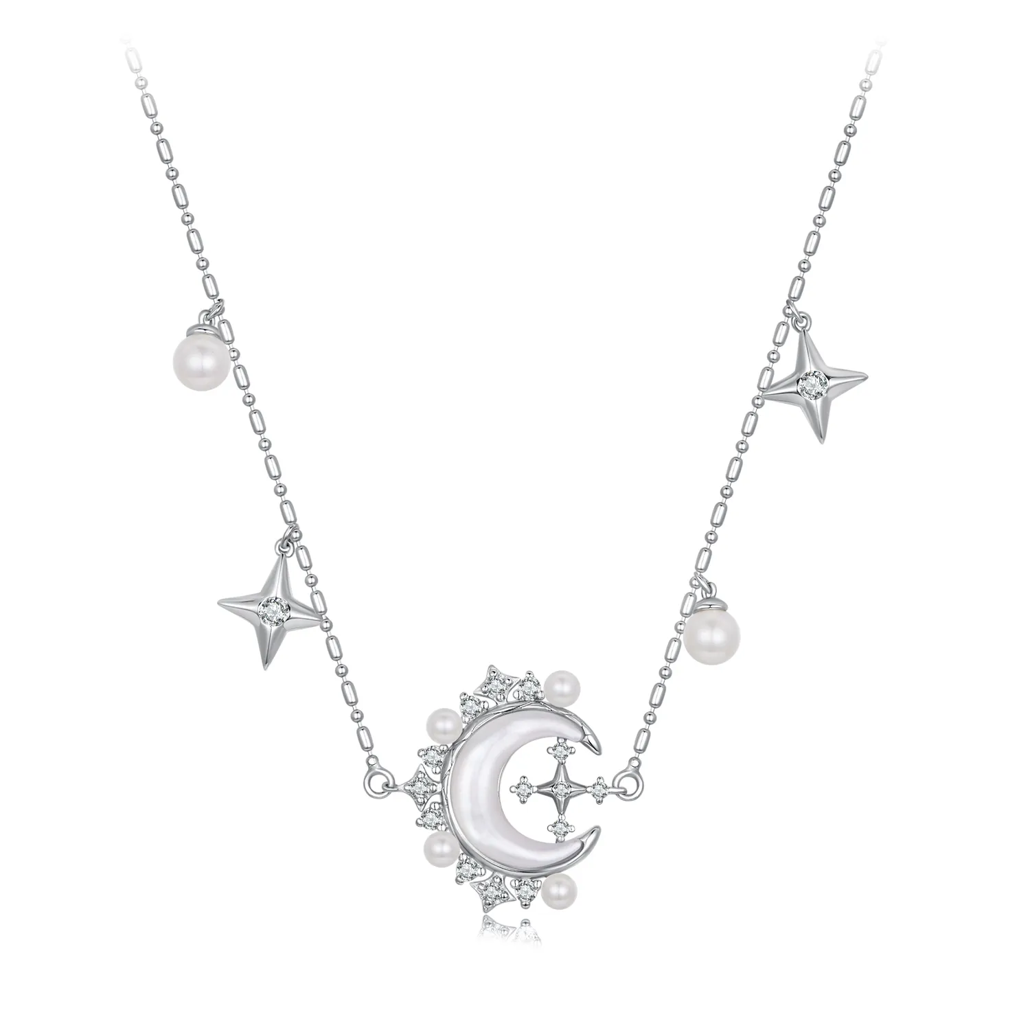 PANDORA Style Crescent Moon Necklace - YIN115