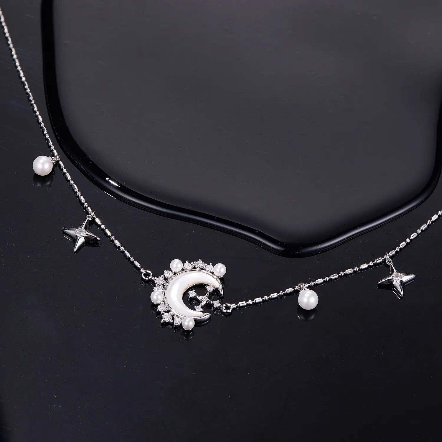 PANDORA Style Crescent Moon Necklace - YIN115