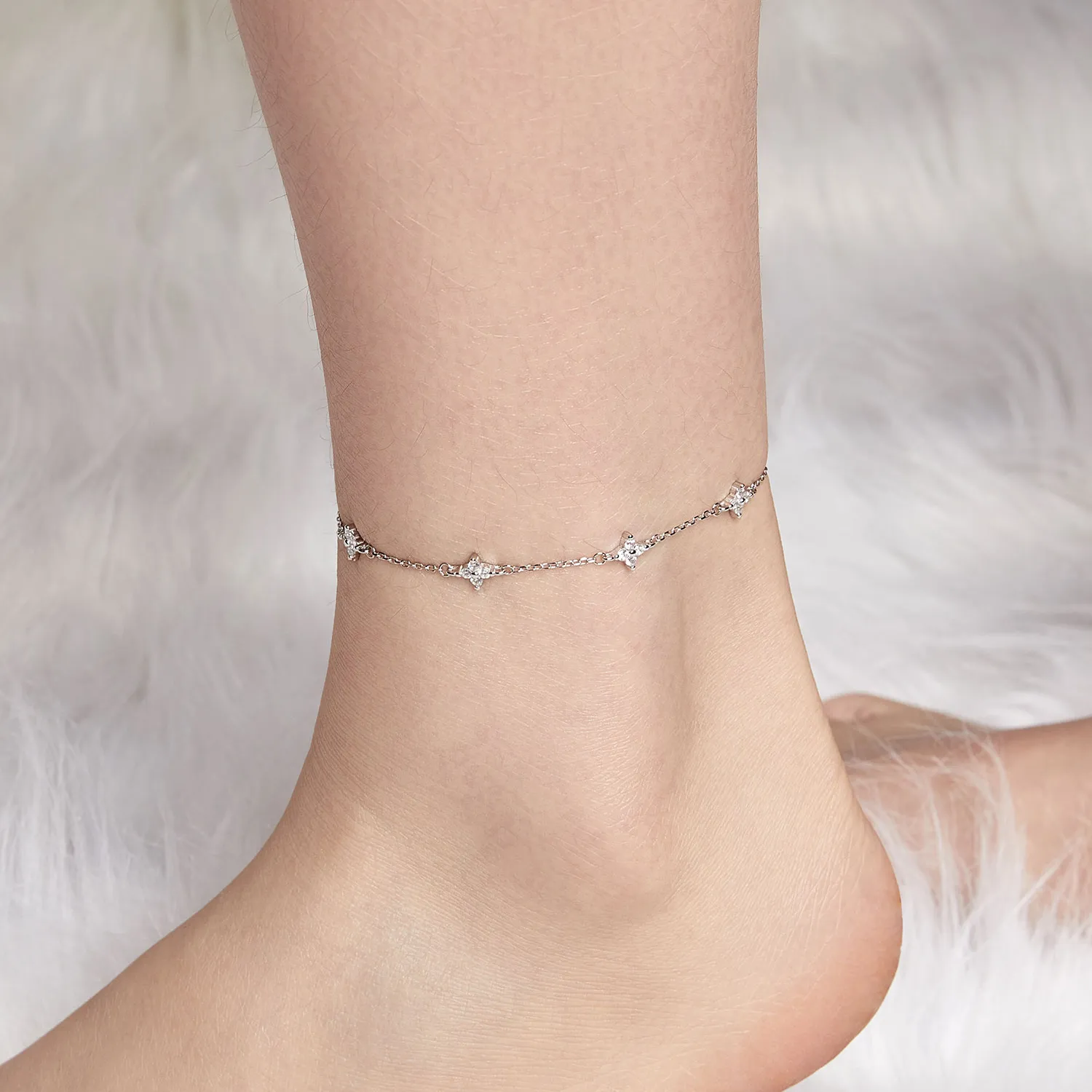 PANDORA Style Four Leaf Clover Anklet - BST008