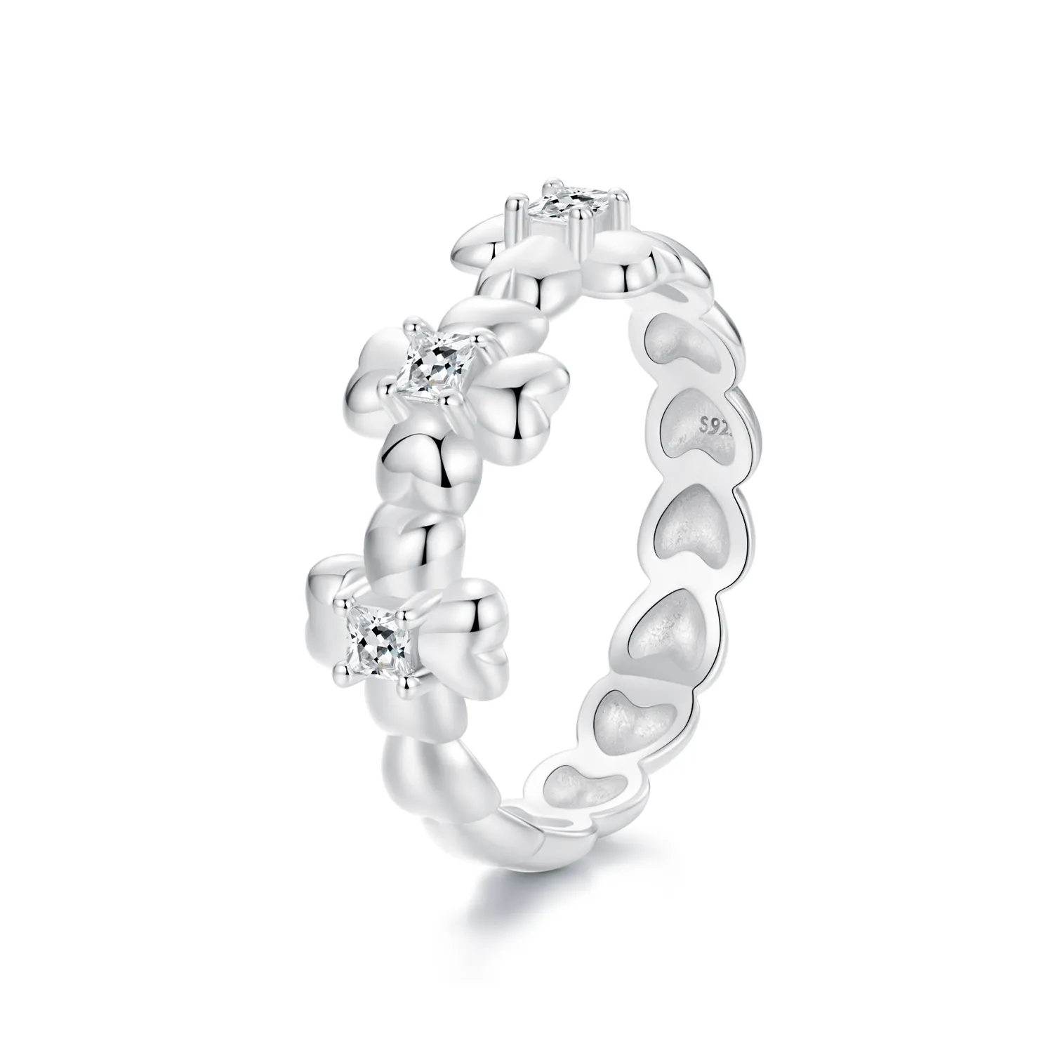 pandora style four leaf clover ring scr1045