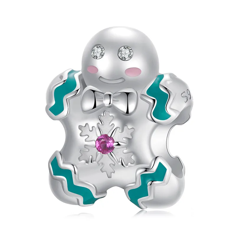 pandora style gingerbread man beads bsc1068