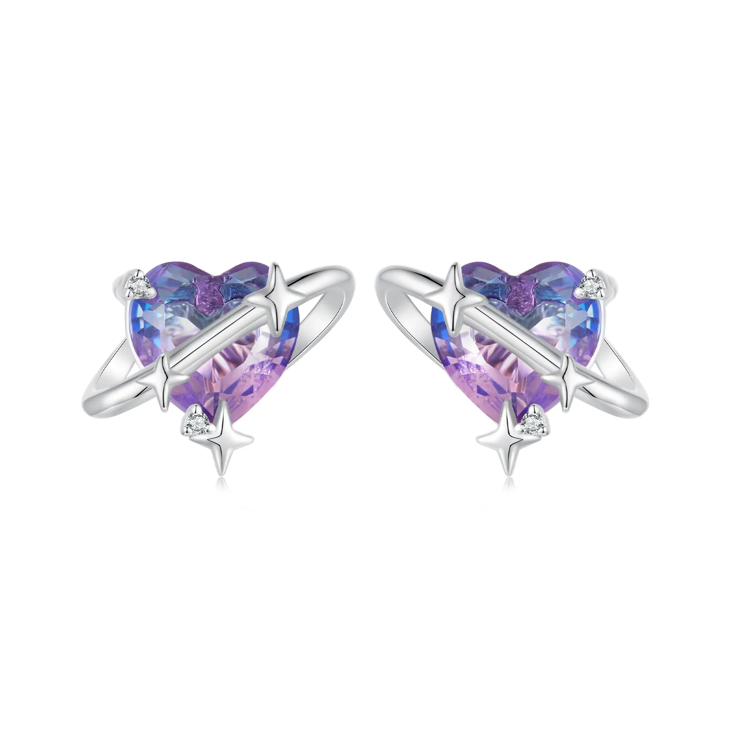 pandora style gradient starry sky earrings sce1768